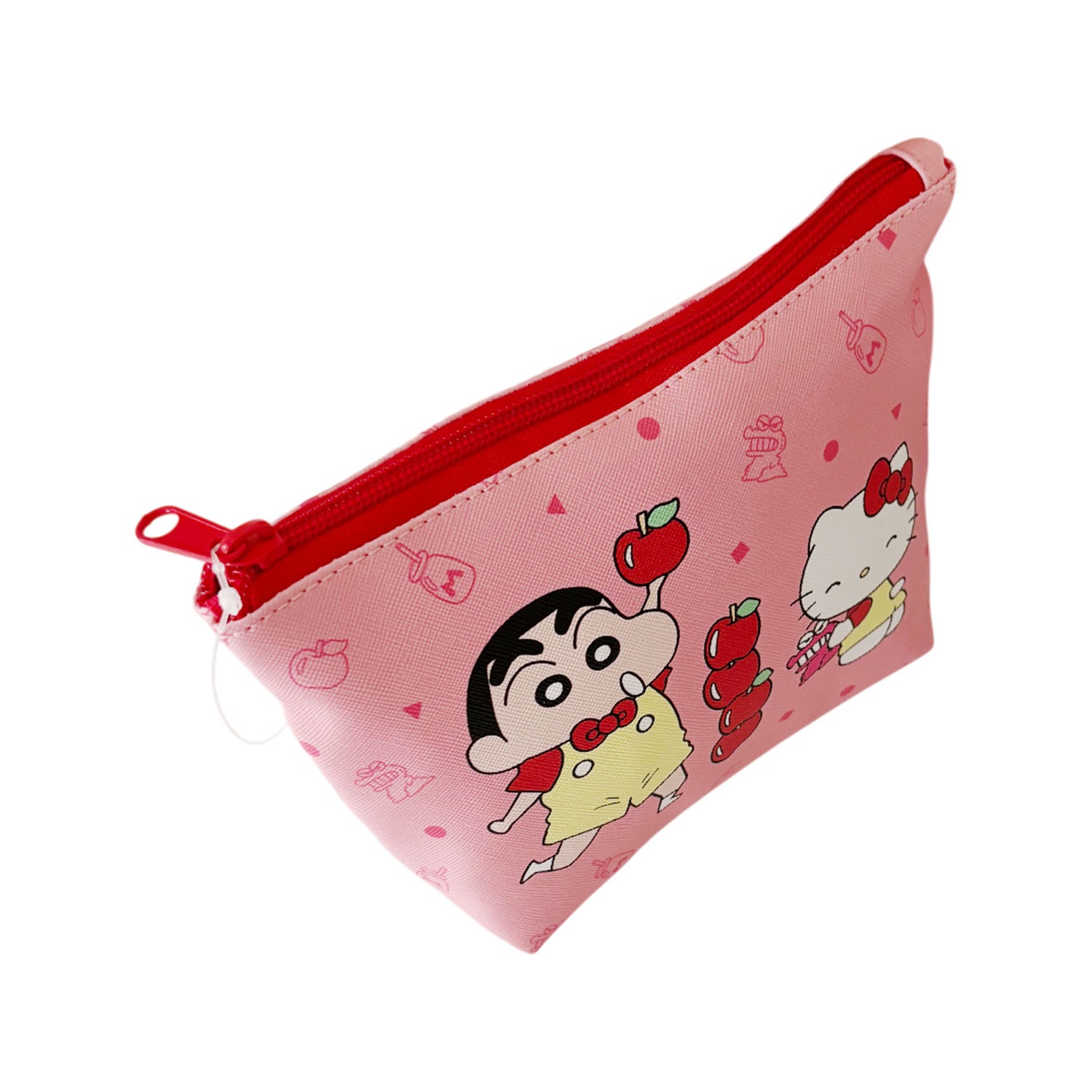 公式] メーカー直営 CRAYON SHINCHAN × HELLO KITTY 舟形ポーチ