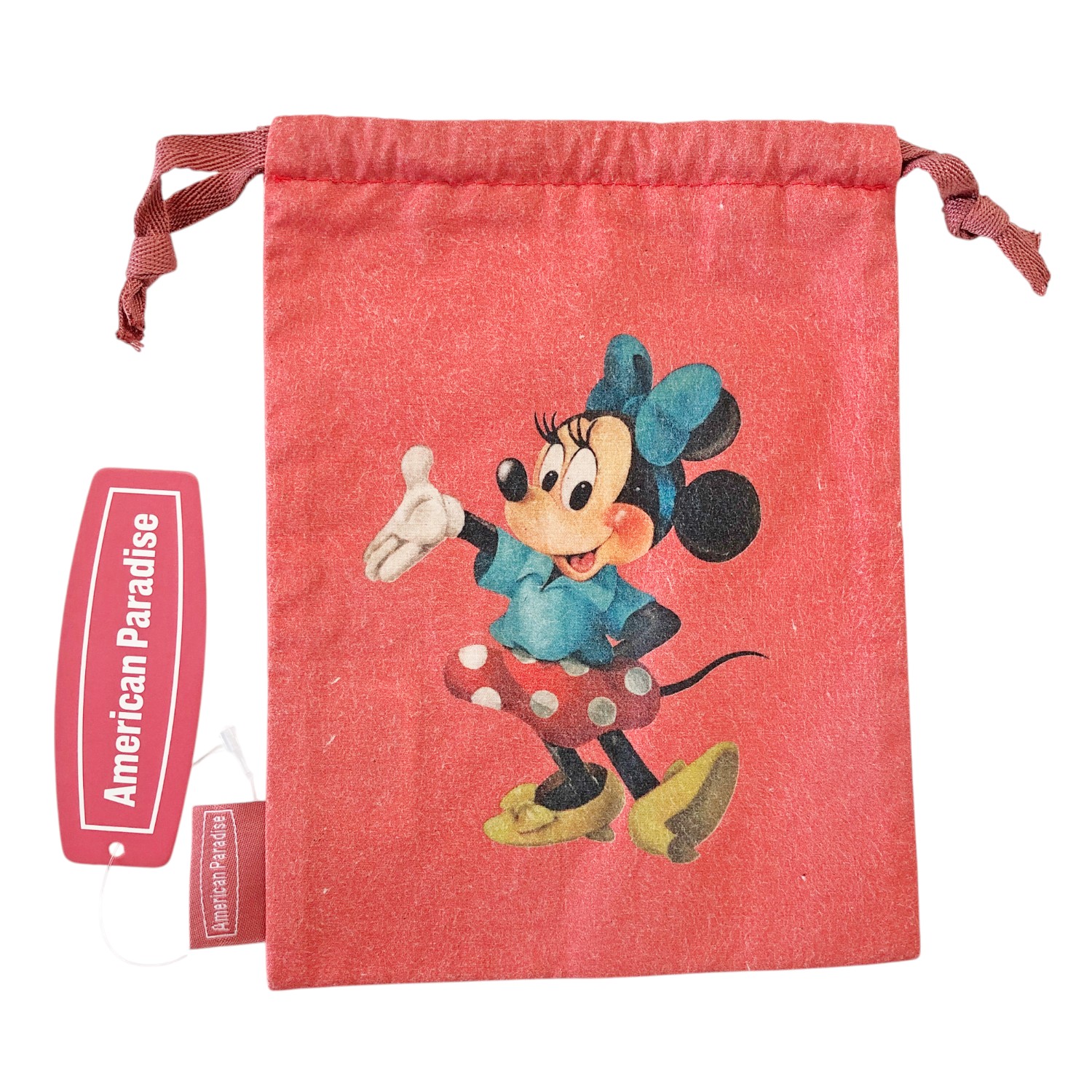 [公式] Disney American Paradise 巾着 Ｍサイズ ミニー ポーズ