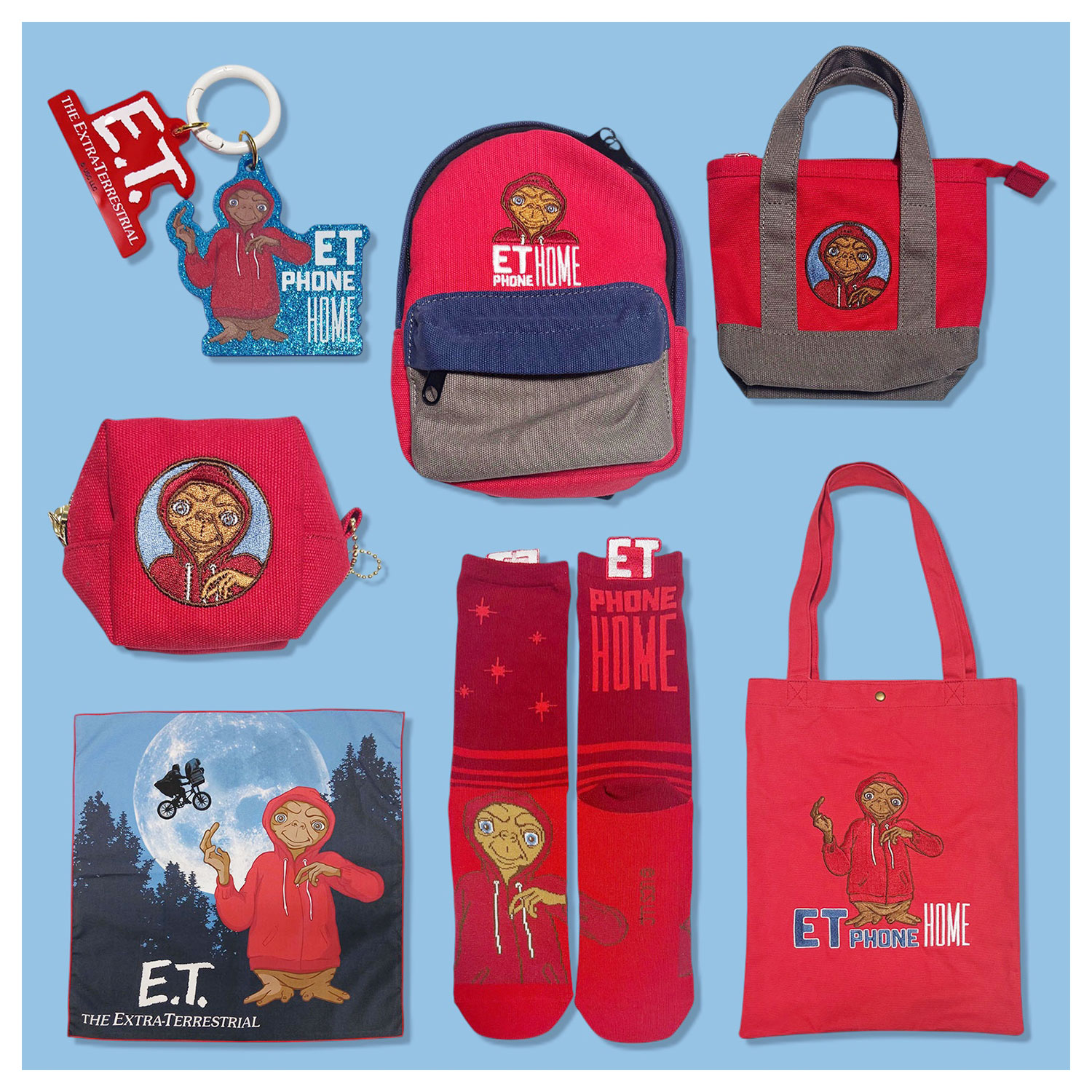 [公式] メーカー直営 E.T. キューブポーチ レッド