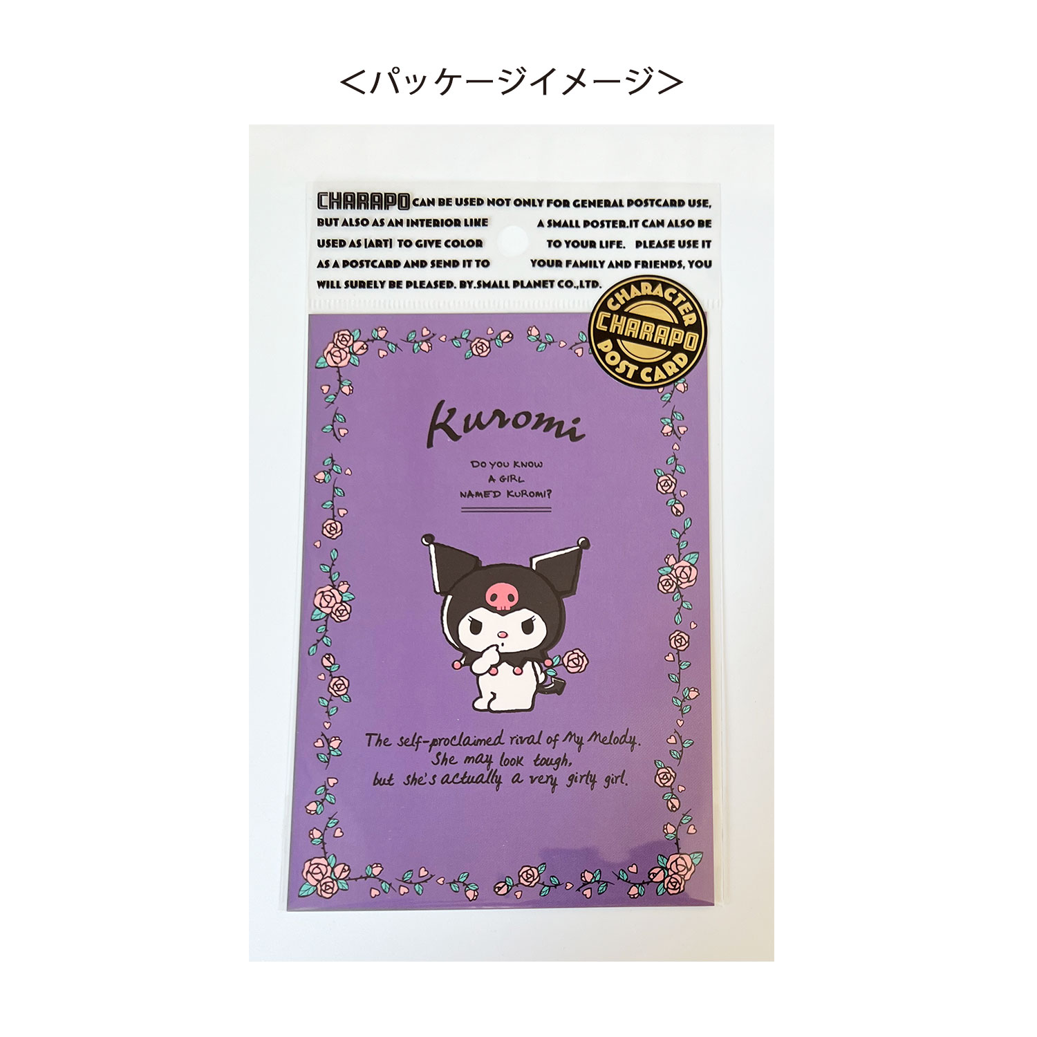 サンリオ キャラポストカード クロミ フラワーレトロ