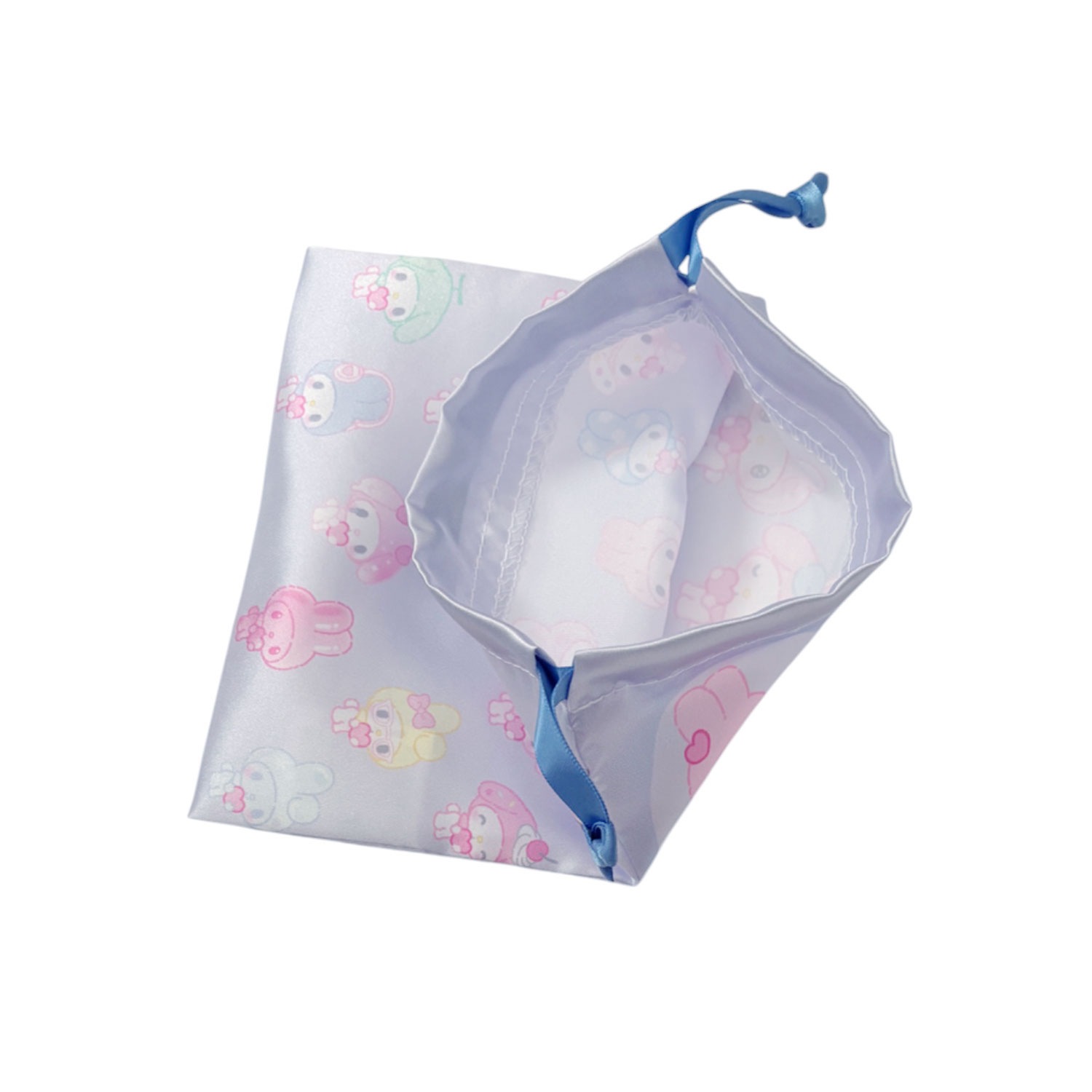 [公式] サンリオ マイメロディ50周年記念 リボン巾着 ガーリーポップハート ブルー