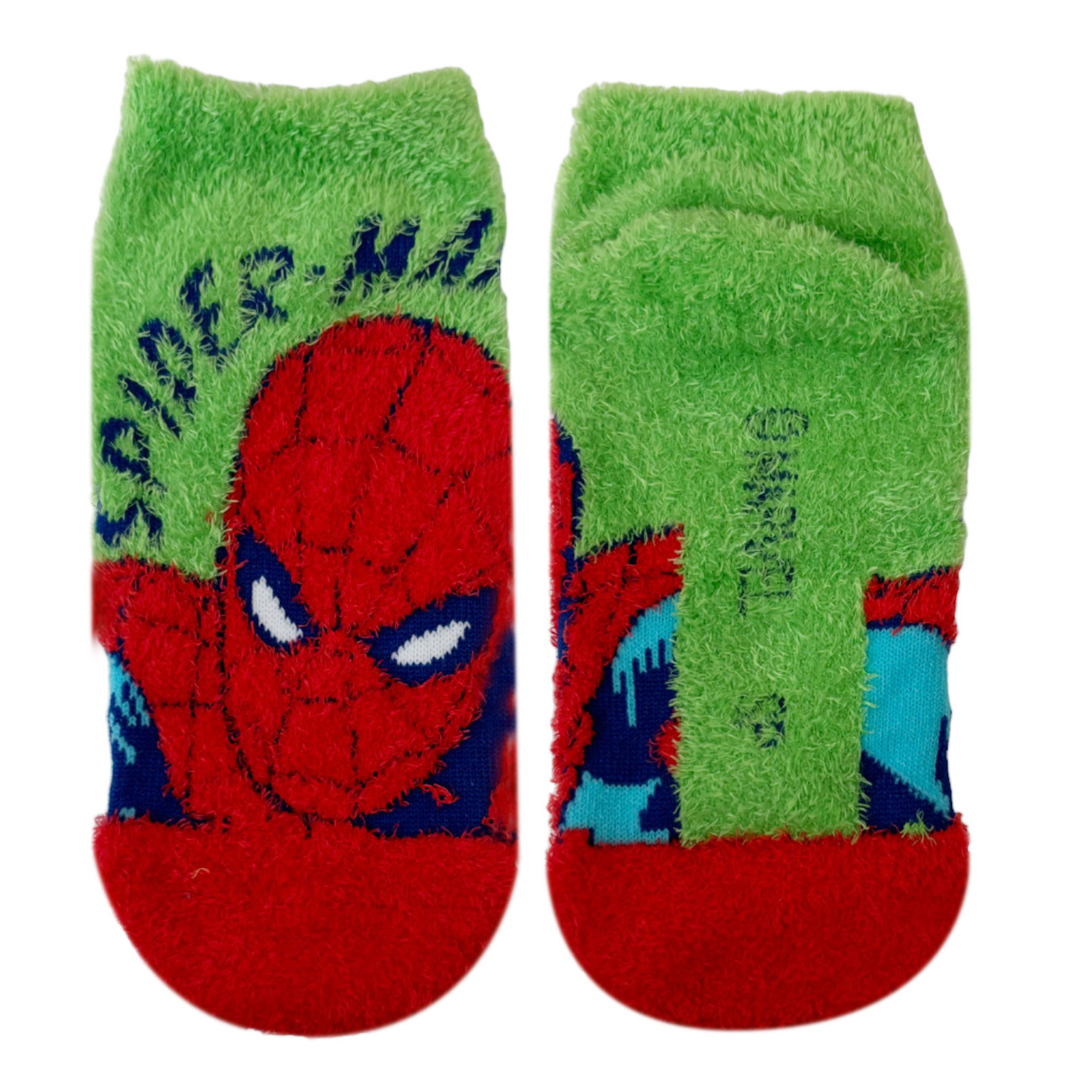 [公式] メーカー直営 MARVEL スパイダーマン もっこもこ靴下 ロゴ