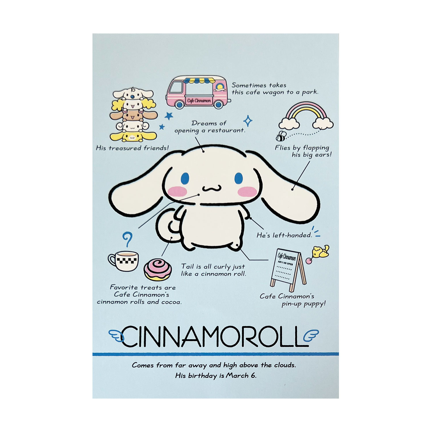 サンリオ キャラポストカード シナモンロール 自己紹介 | キャラクター