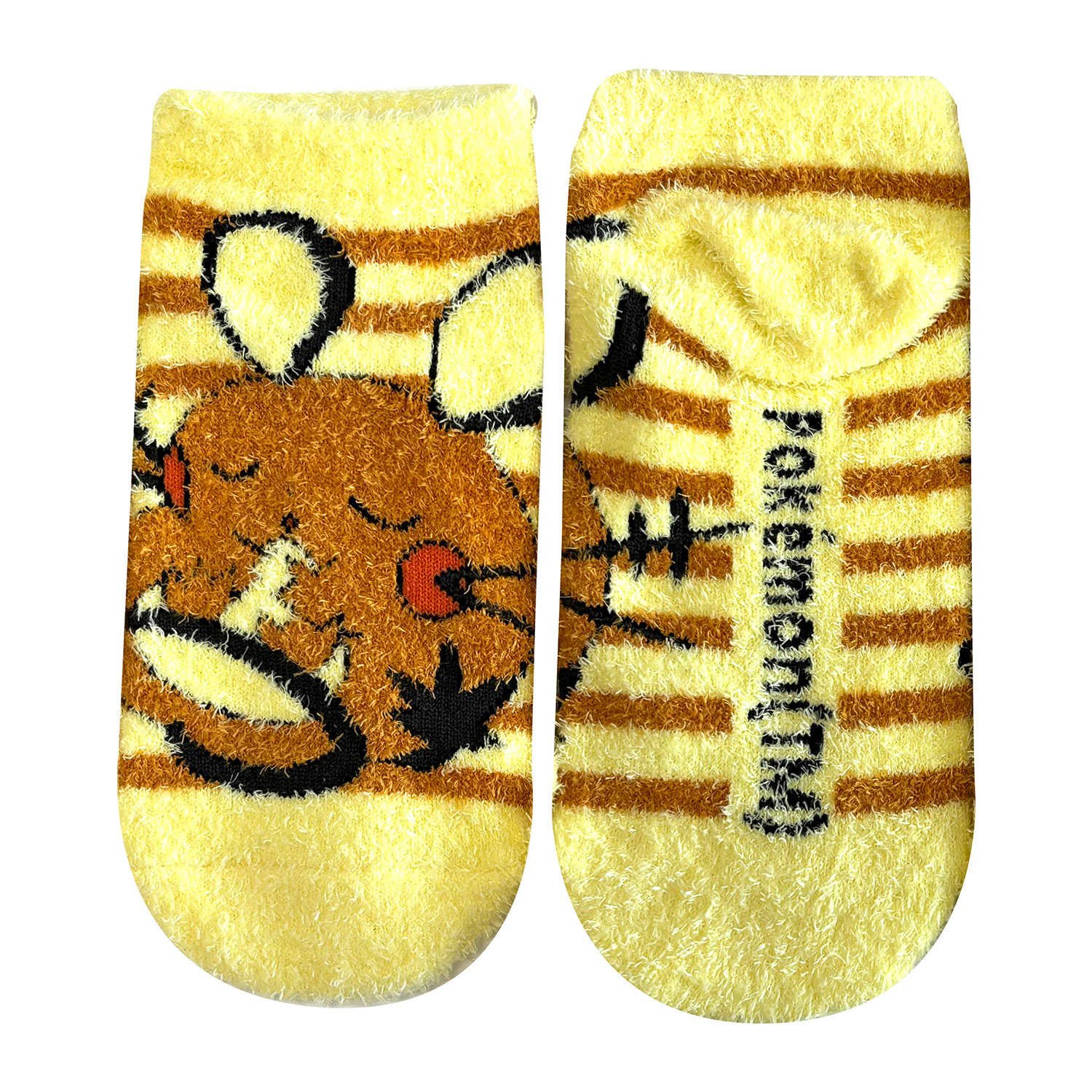 [公式] メーカー直営 ポケットモンスター もっこもこ靴下  (ジュニアサイズ) デデンネ ボーダー