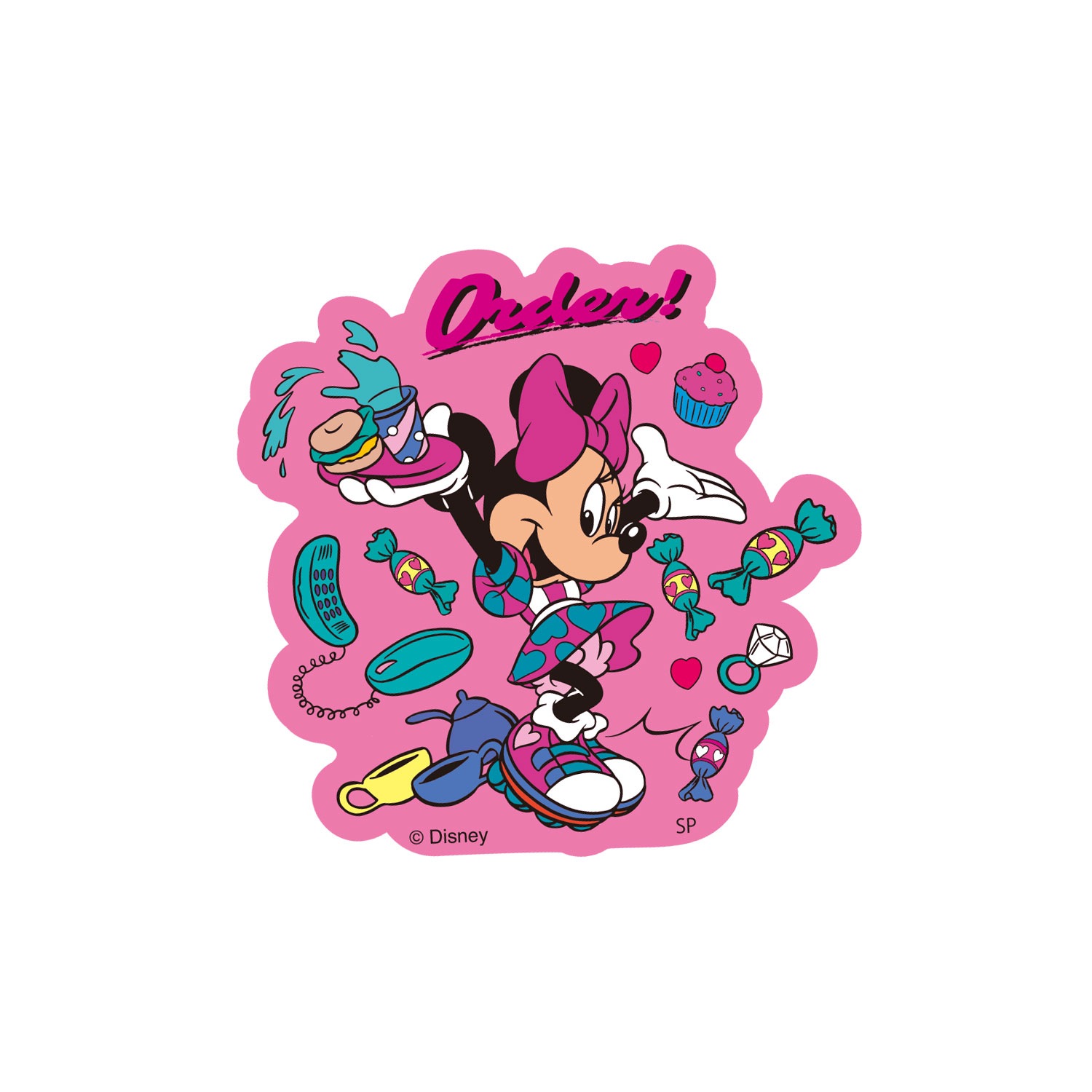 [公式] Disney NOSTALGICA 80Type Line Up Stickers ミニーマウス ダイナー