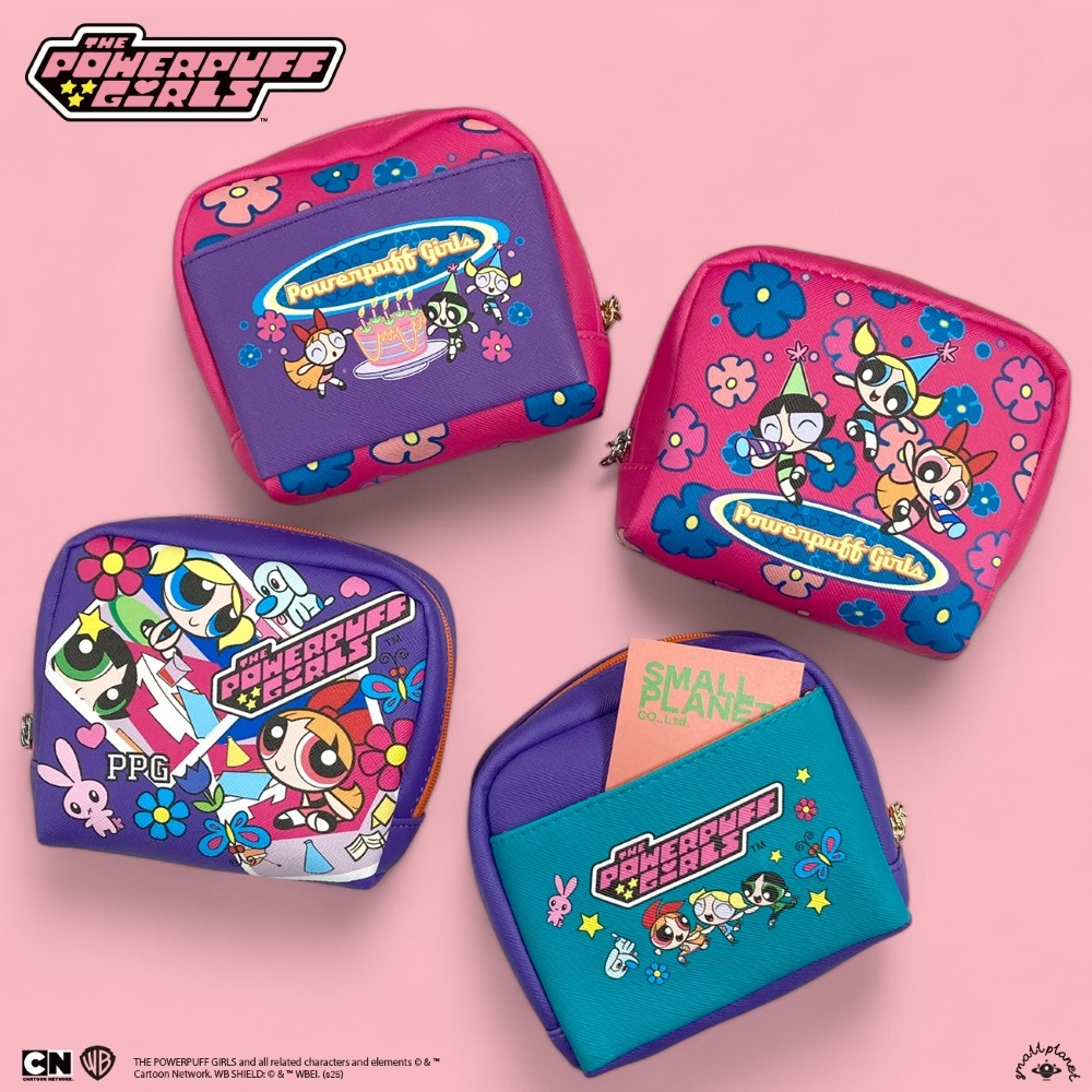 [公式] パワーパフガールズ ボックスポーチ PU パープル/ブルー