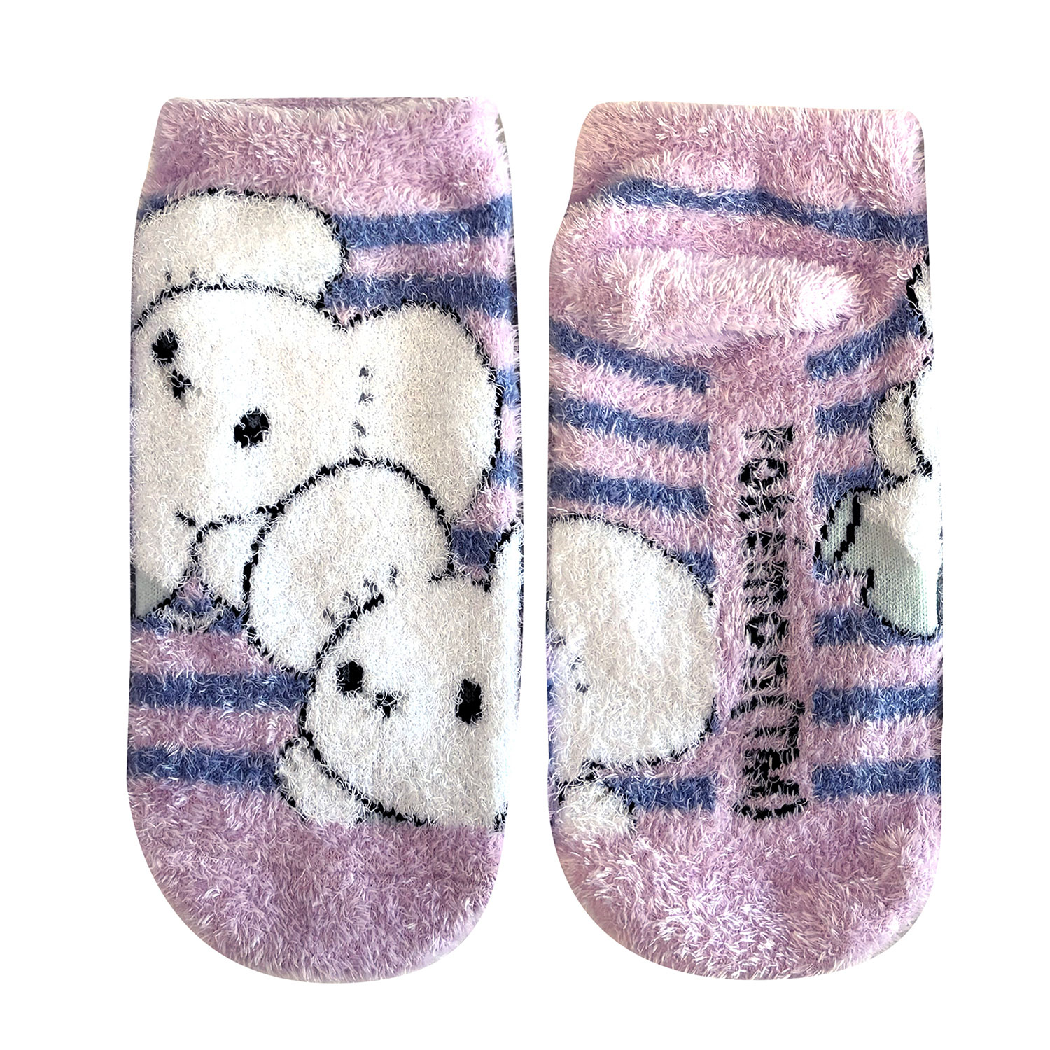 [公式] メーカー直営 ポケットモンスター もっこもこ靴下  (ジュニアサイズ) ワッカネズミ ボーダー