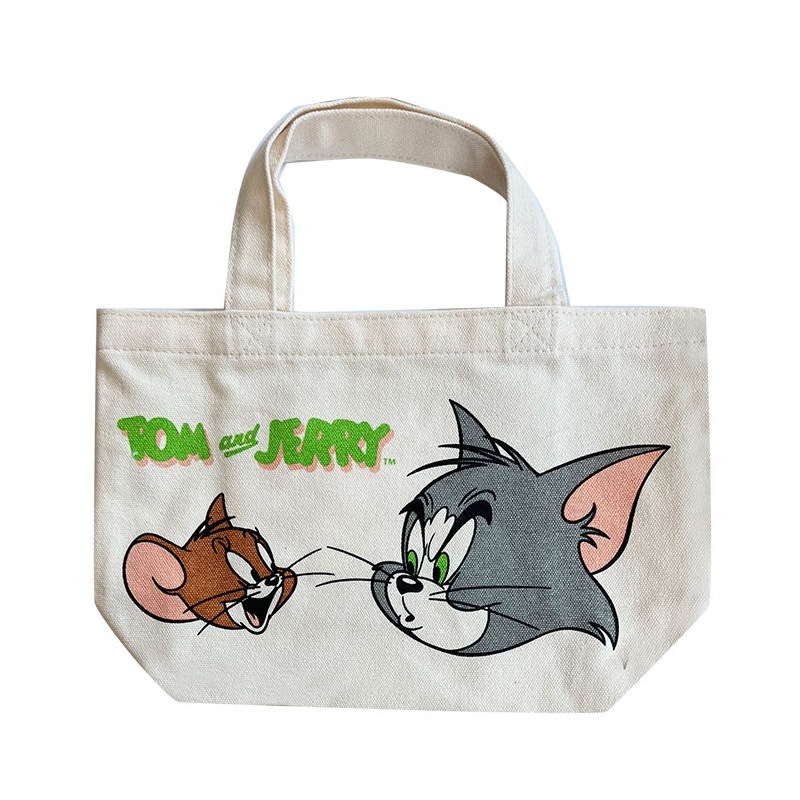 トム＆ジェリー マチ付きバッグ フェイス