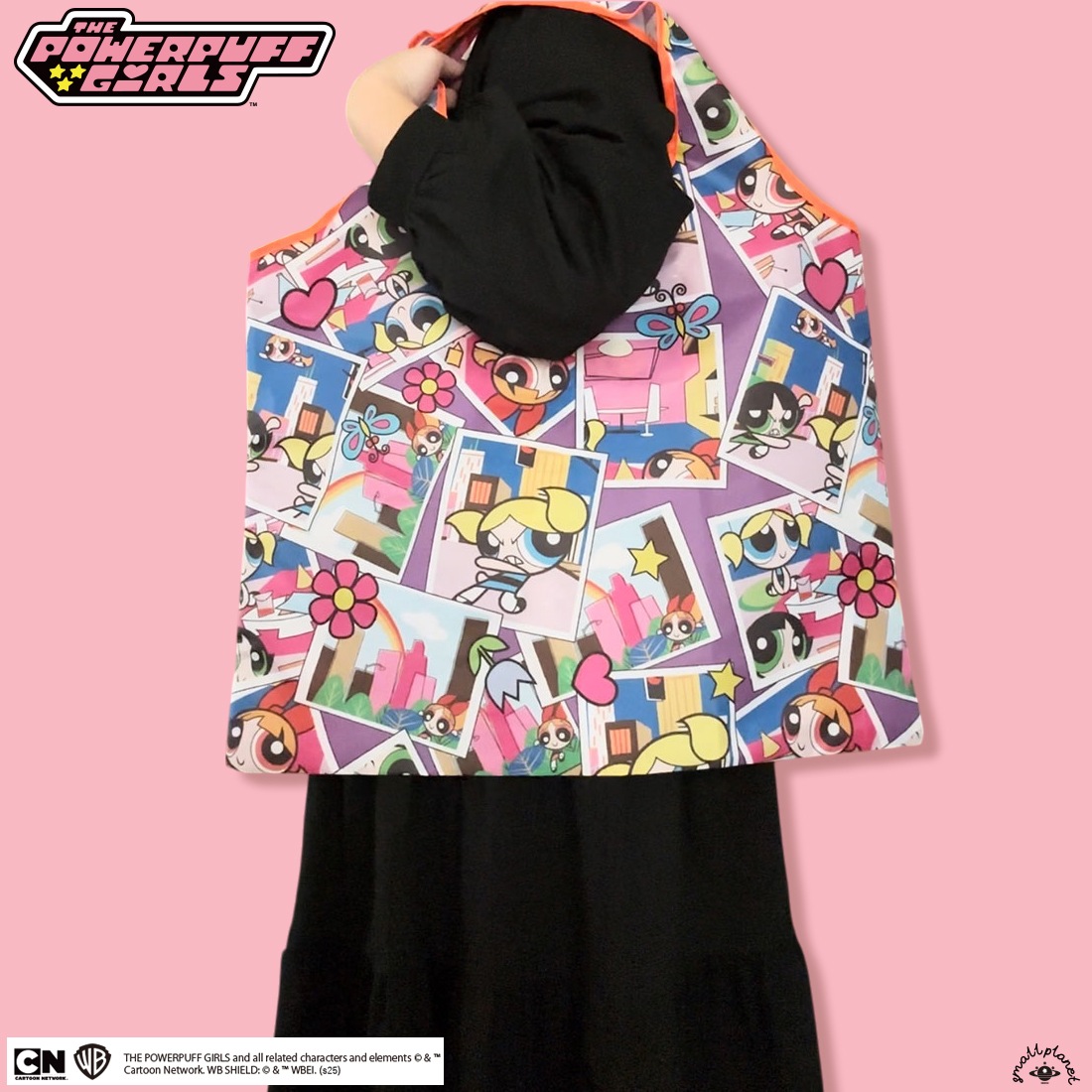 [公式] パワーパフガールズ ショッピングバッグ 総柄