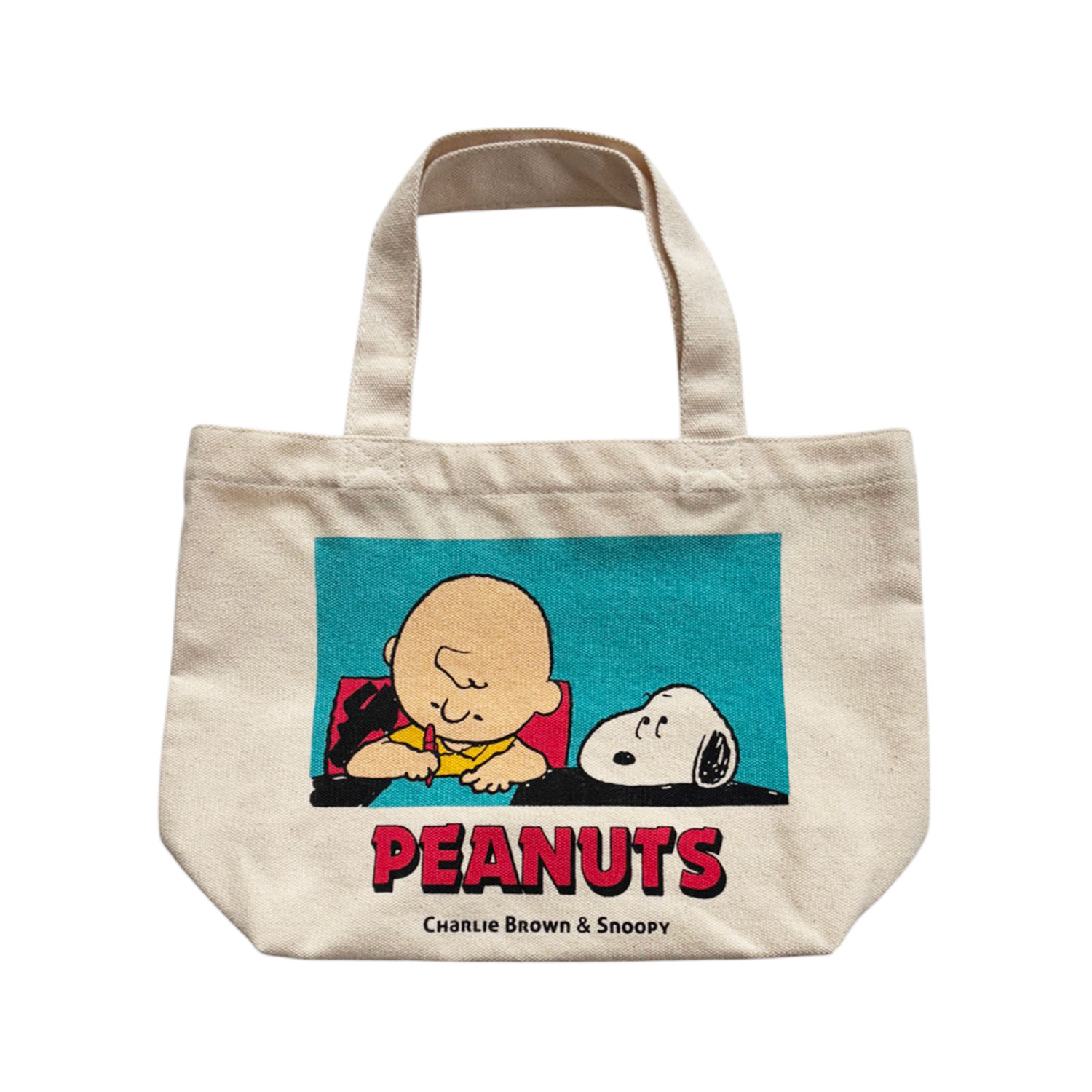 [公式] スヌーピー　PEANUTS マチ付バッグ (ミニトート）　手紙