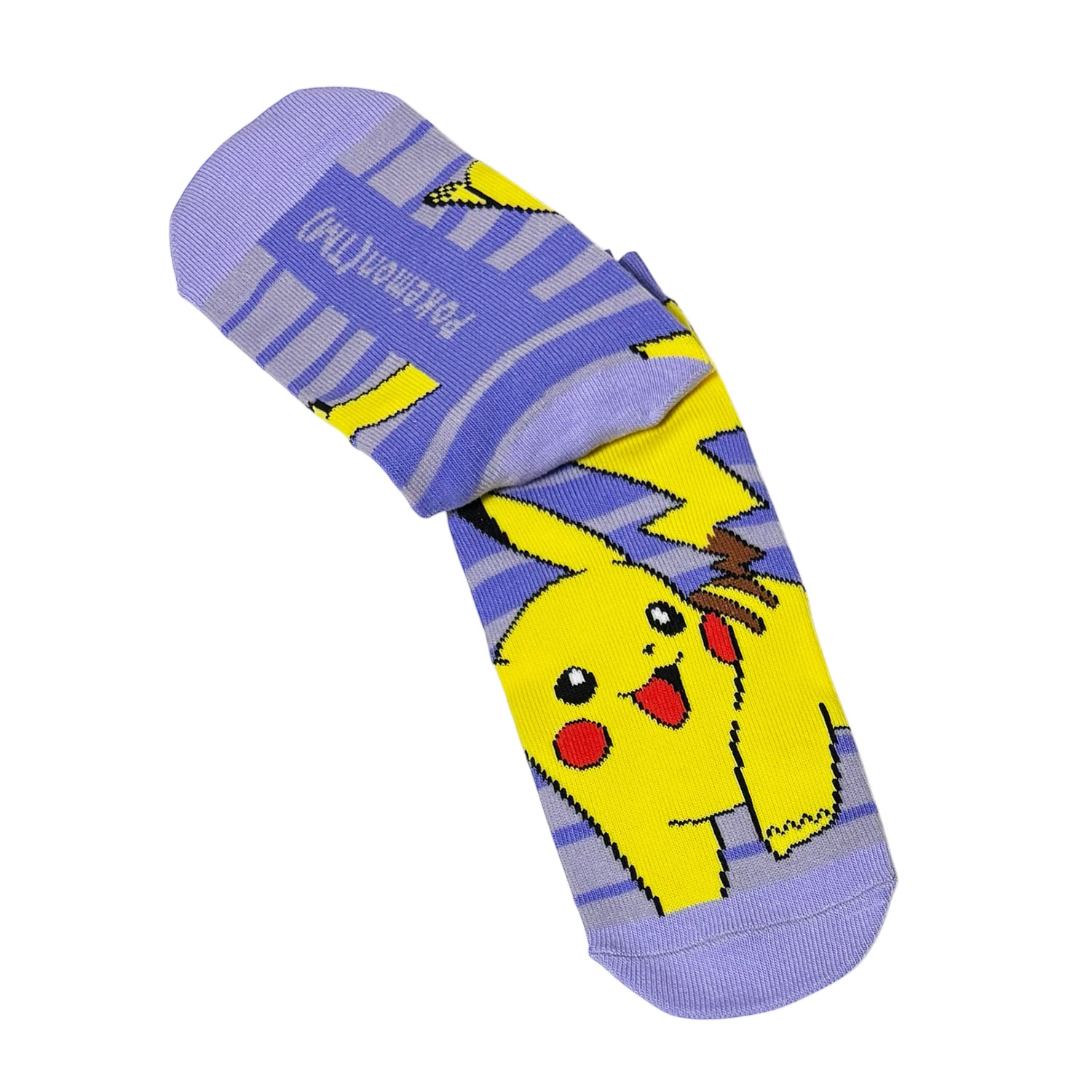 [公式] メーカー直営 ポケットモンスター キャラックス（レディース靴下）ピカチュウ ボーダー