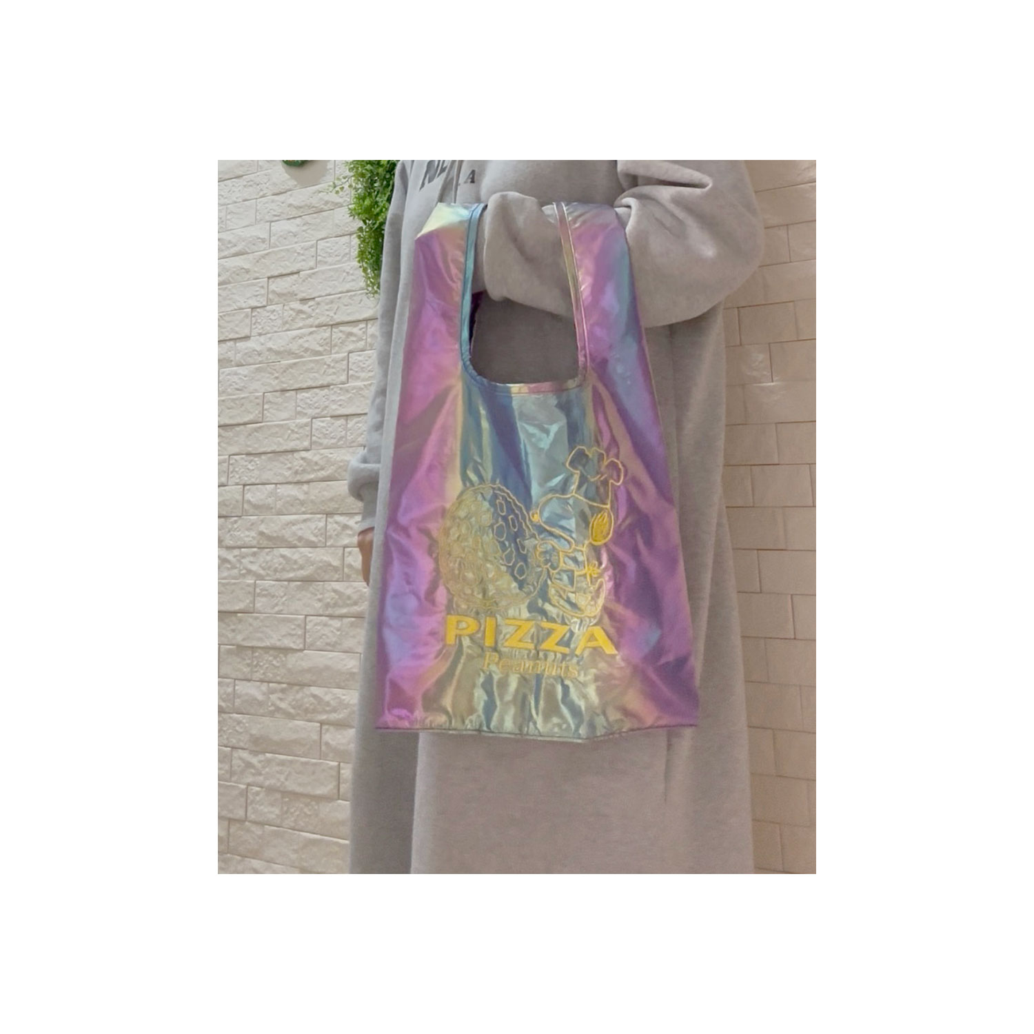 [公式] メーカー直営 PEANUTS スヌーピー オーロラ マルシェショッピングバッグ ピザ