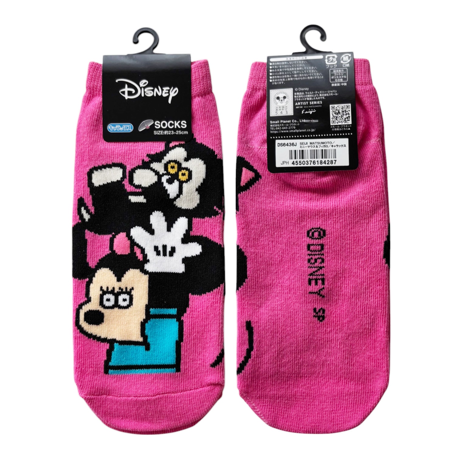 [公式] メーカー直営 ディズニー ARTIST SERIES ART BY SEIJI MATSUMOTO キャラックス（靴下）ミニーマウス＆フィガロ