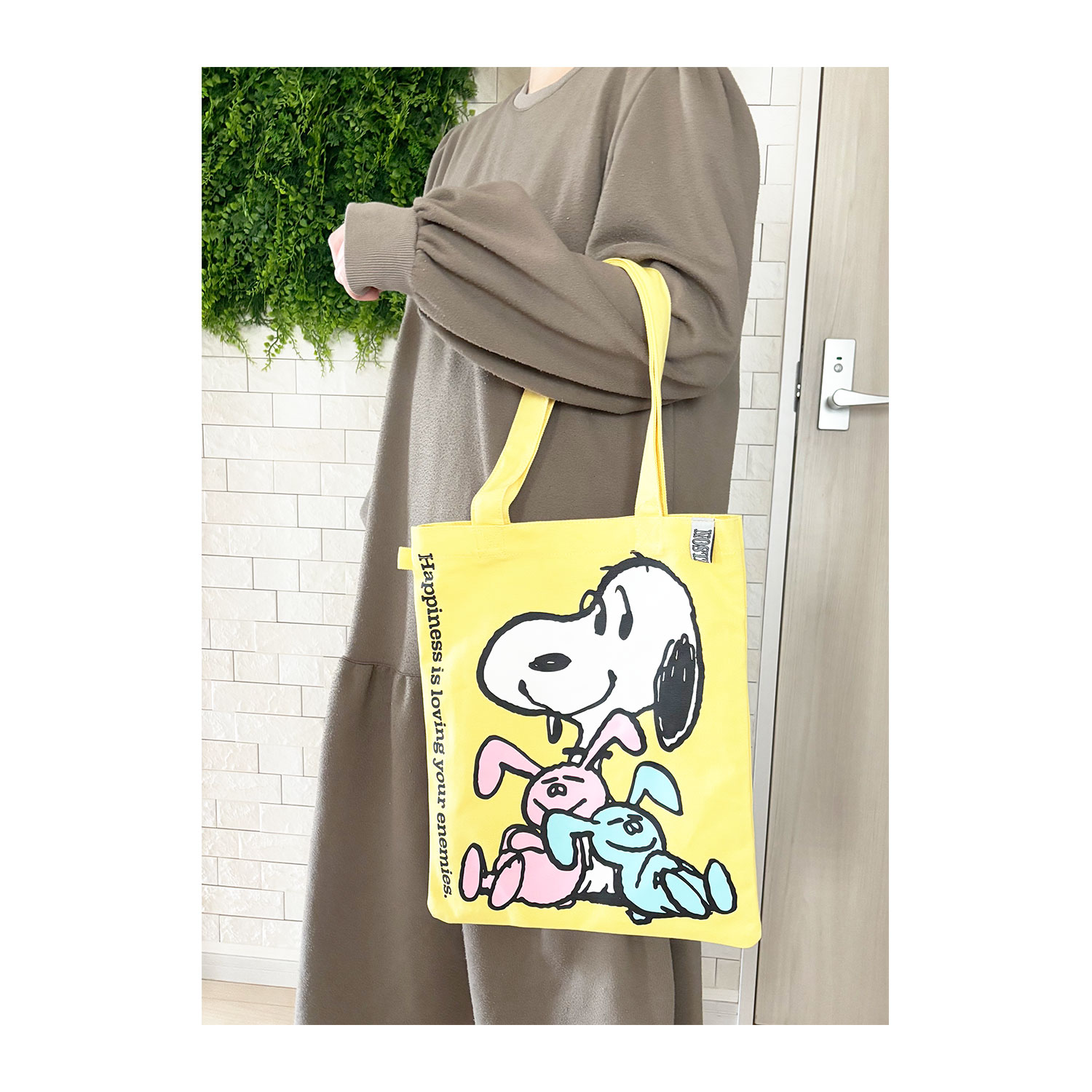 [公式] 【 PEANUTS NOSTALGICA 】 ノスタルジカ ヴィンテージ ピーナッツ カラーキャンバストートバッグ ＹＥ