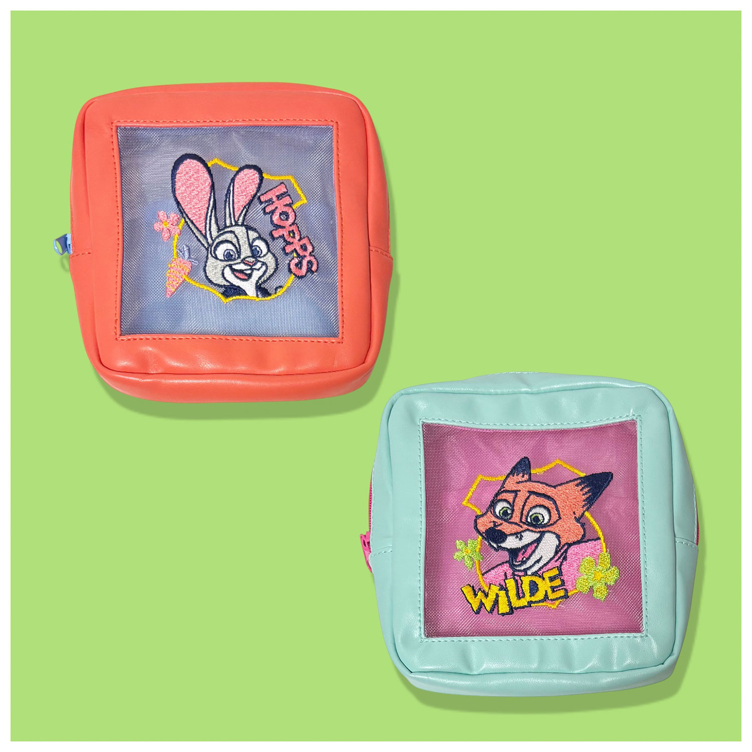 公式] メーカー直営 ディズニー 合成メッシュ刺繍ポーチ ズートピア2