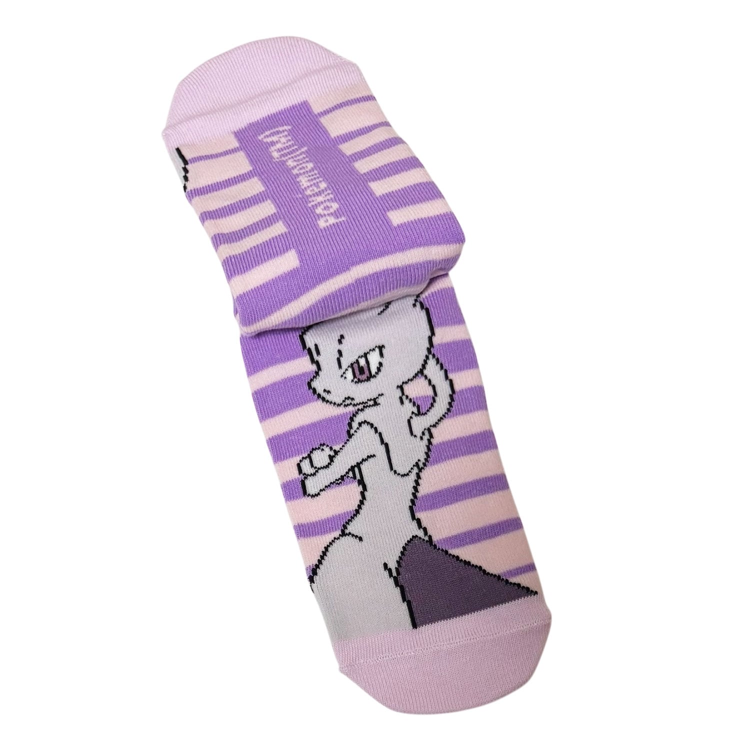 [公式] メーカー直営 ポケットモンスター キャラックス（レディース靴下）ミュウツー ボーダー