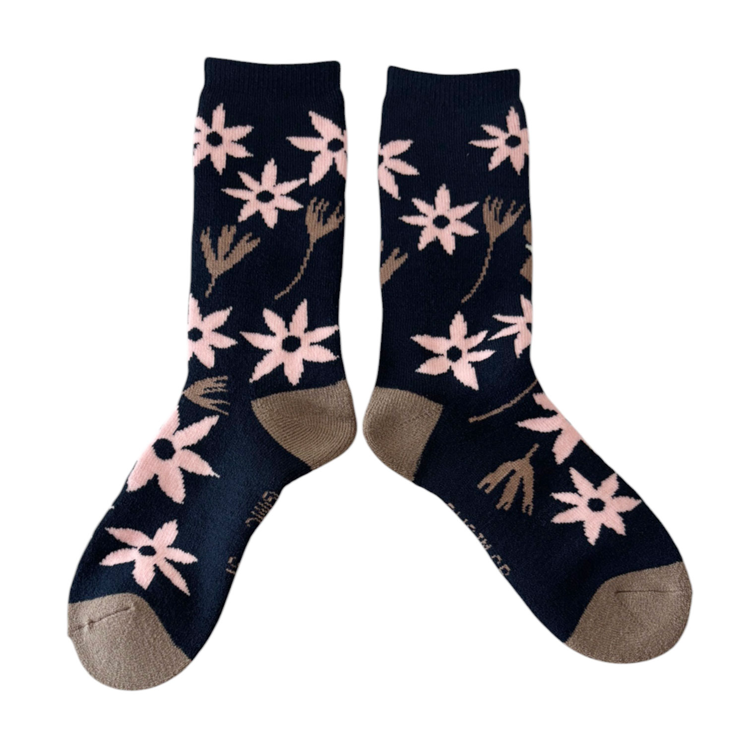 [公式] メーカー直営 ムーミン ぽっかぽかルームソックス リトルミイ フラワー ネイビー