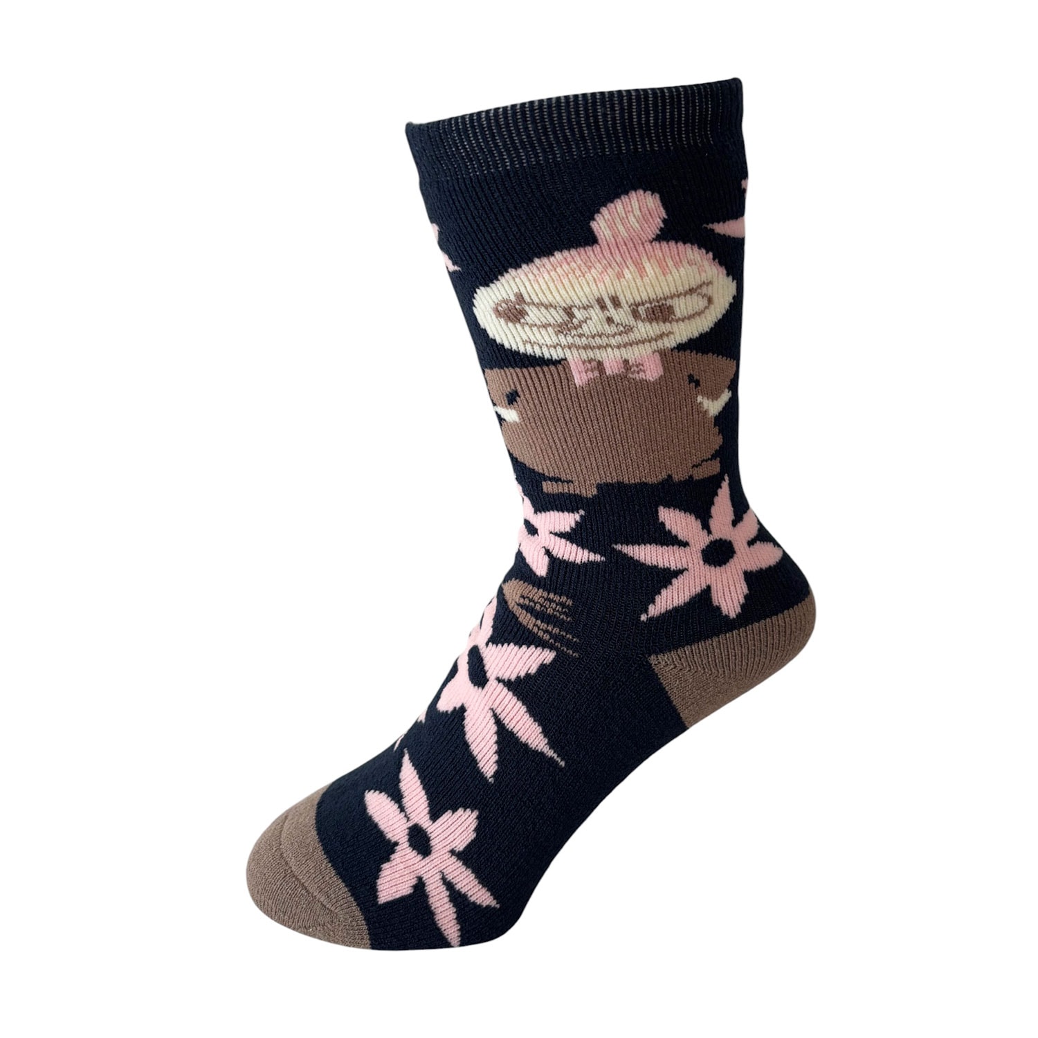 [公式] メーカー直営 ムーミン ぽっかぽかルームソックス リトルミイ フラワー ネイビー