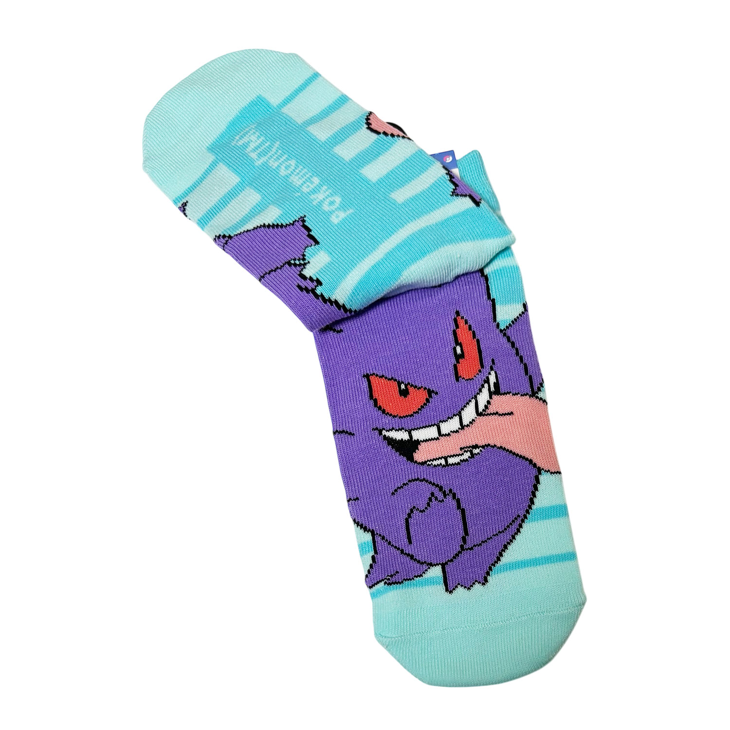 [公式] メーカー直営 ポケットモンスター キャラックス（レディース靴下）ゲンガー ボーダー