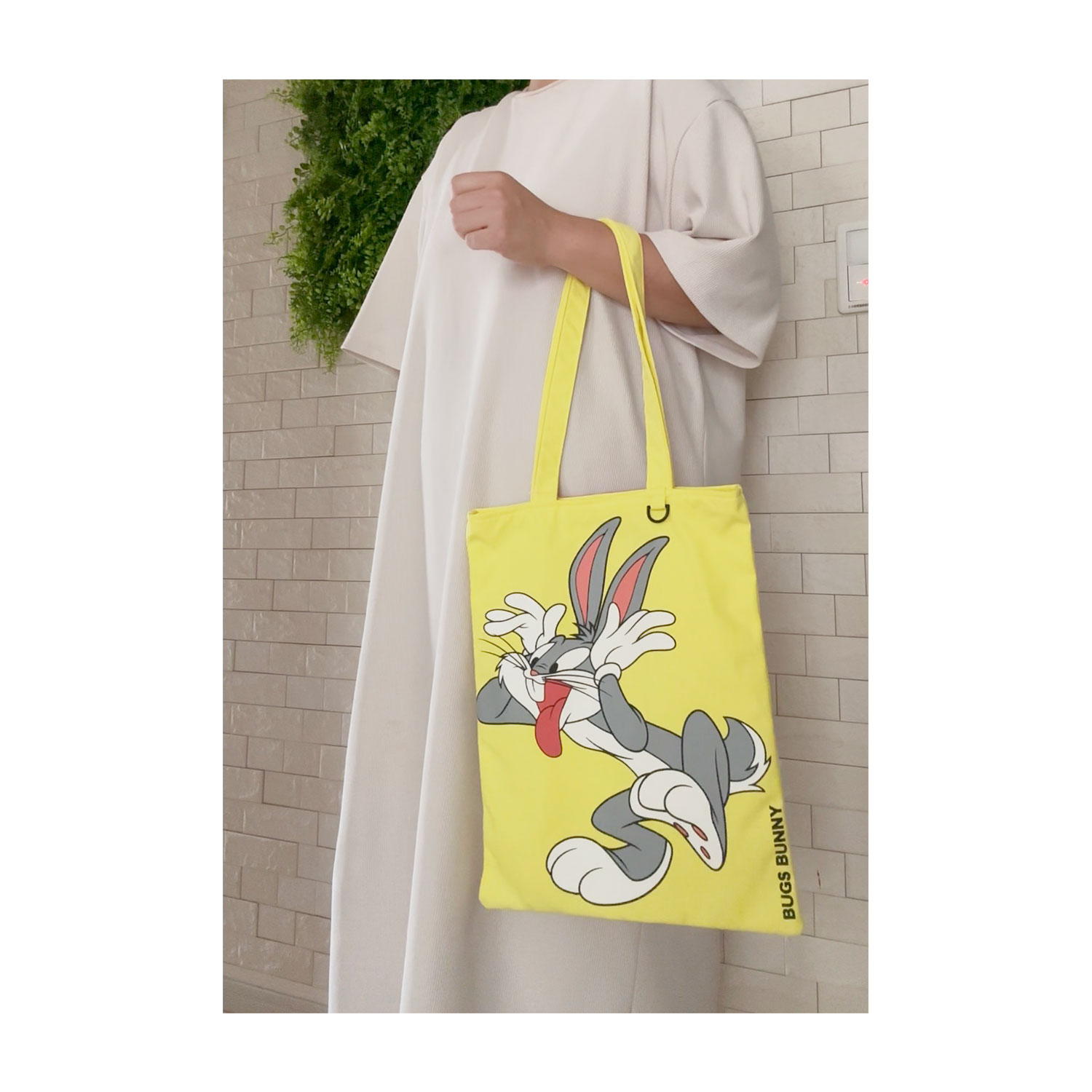 [公式] LOONEY TUNES/NOSTALGICA（ルーニー・テューンズ/ノスタルジカ）バイカラーバッグ バッグス・バニー イエロー