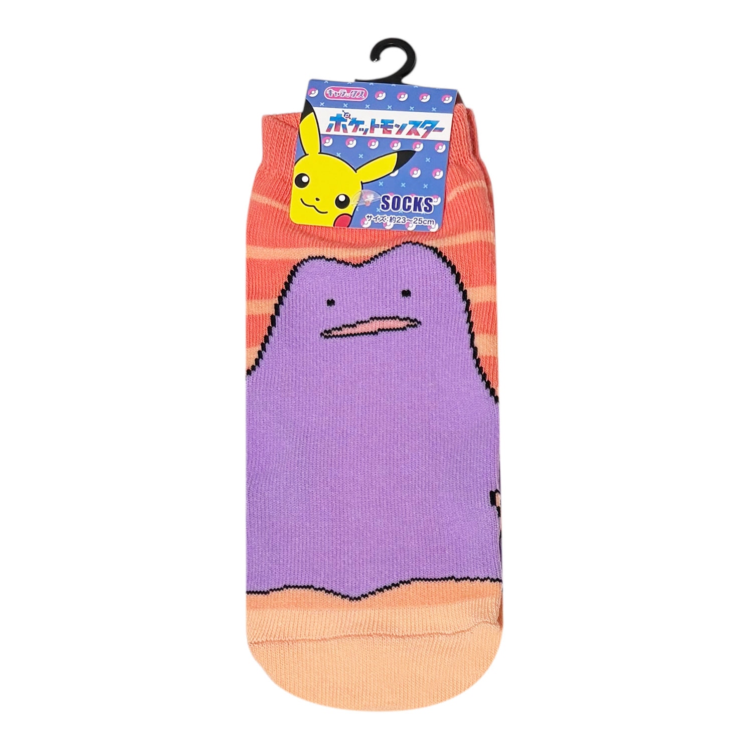 [公式] メーカー直営 ポケットモンスター キャラックス（レディース靴下）メタモン ボーダー