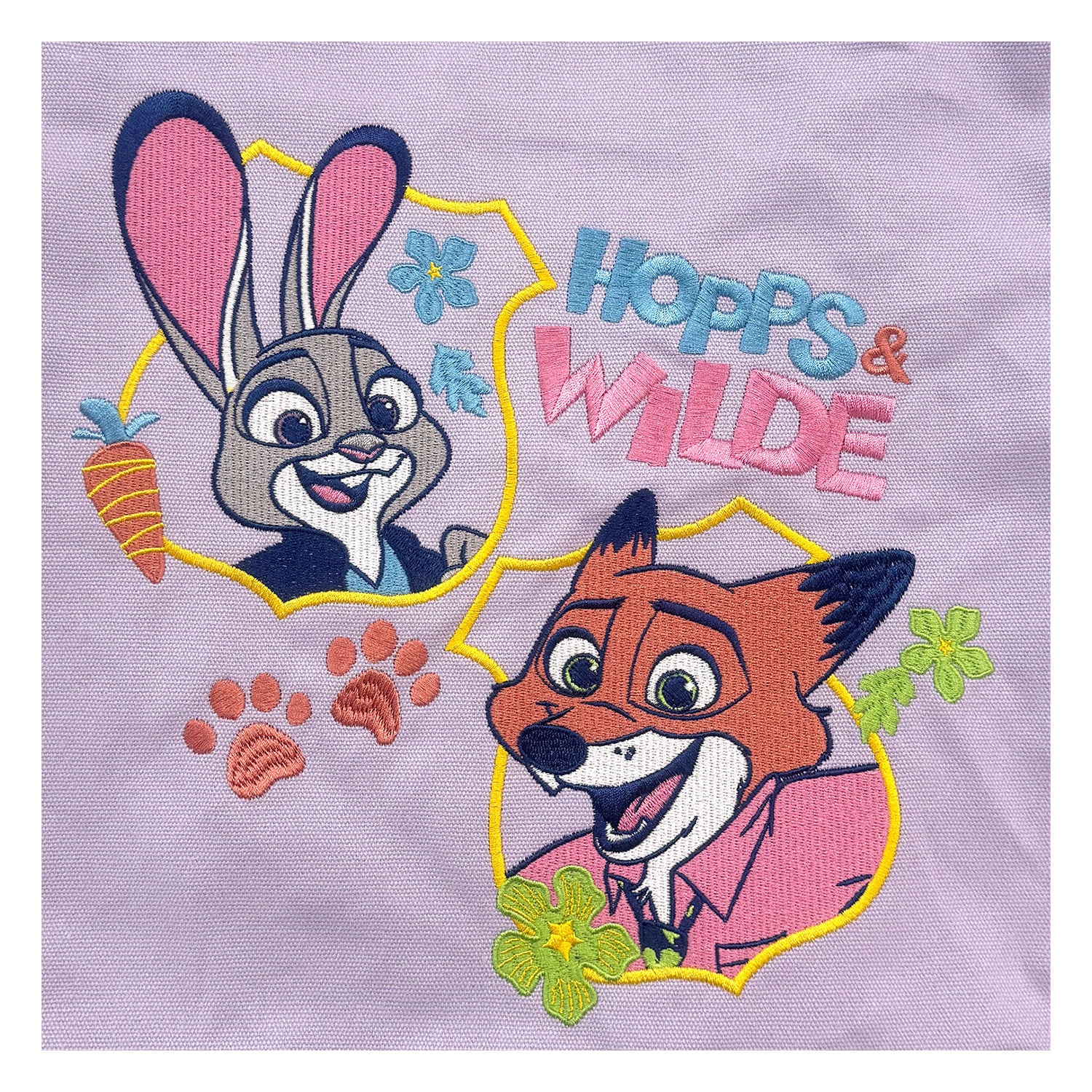 公式] メーカー直営 ディズニー 刺繍カラートートバッグ ズートピア2