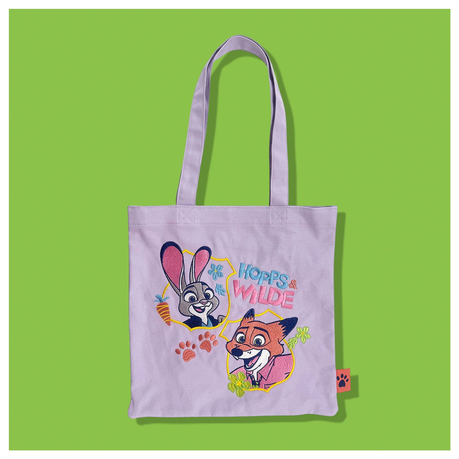 公式] メーカー直営 ディズニー 刺繍カラートートバッグ ズートピア2