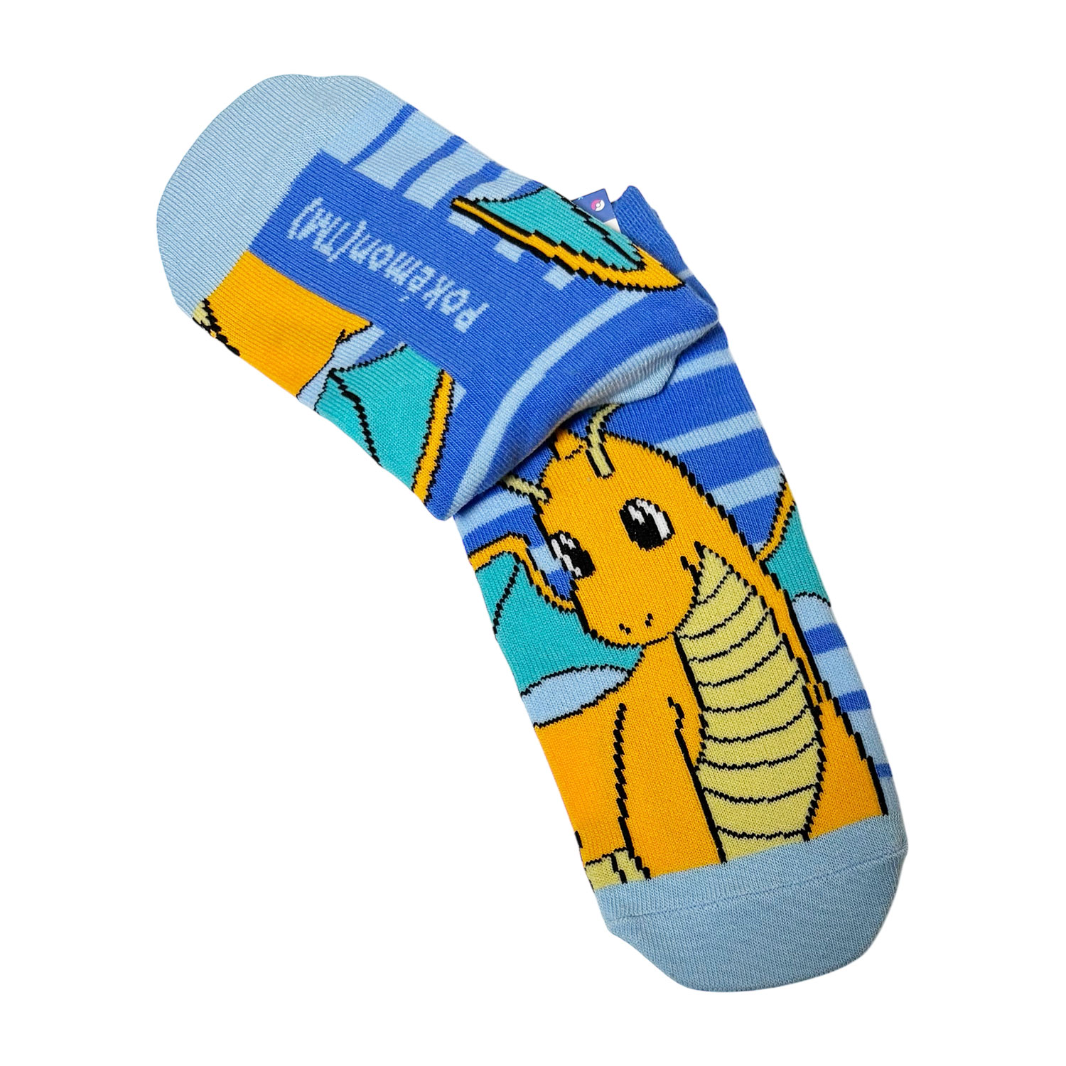 [公式] メーカー直営 ポケットモンスター キャラックス（レディース靴下）カイリュー ボーダー