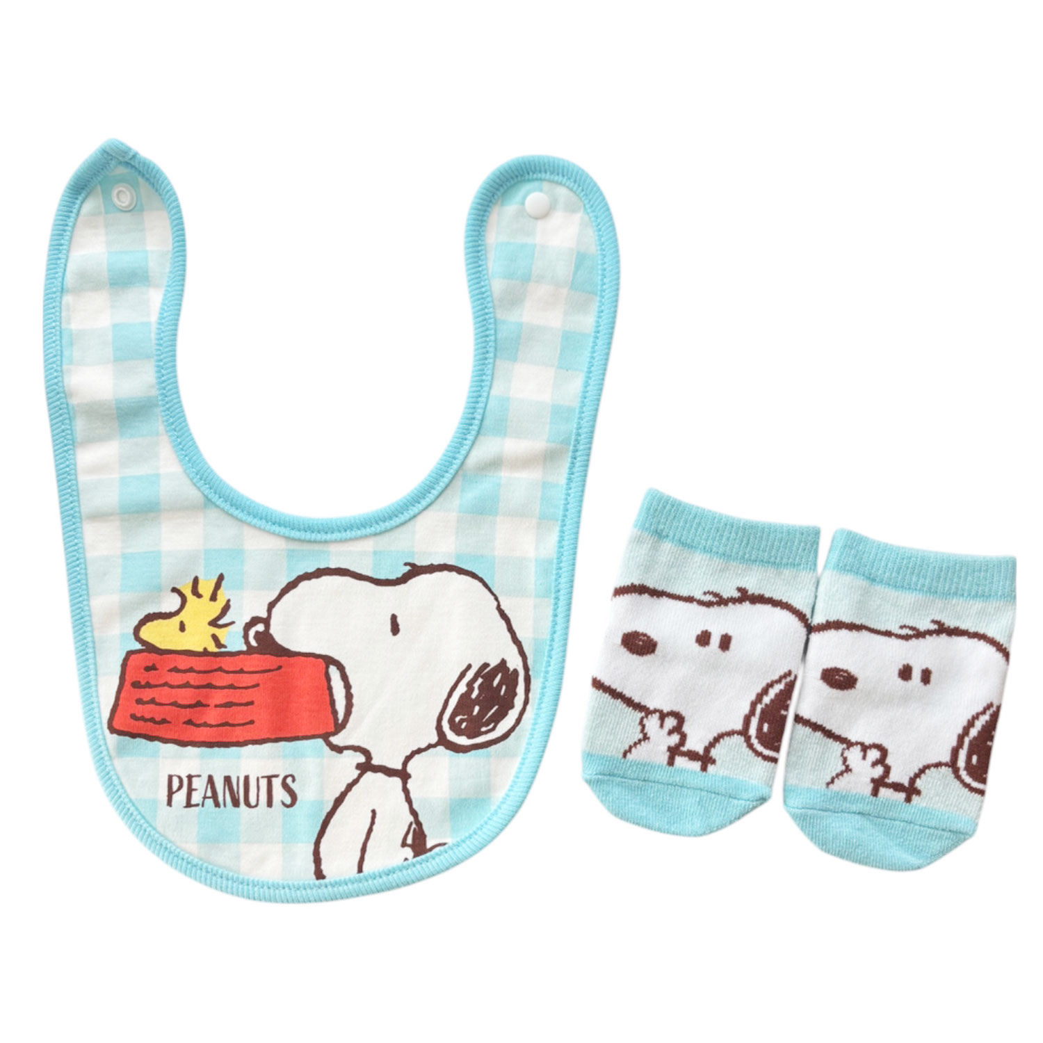 [公式] メーカー直営 PEANUTS スヌーピー ベビーセット チェック