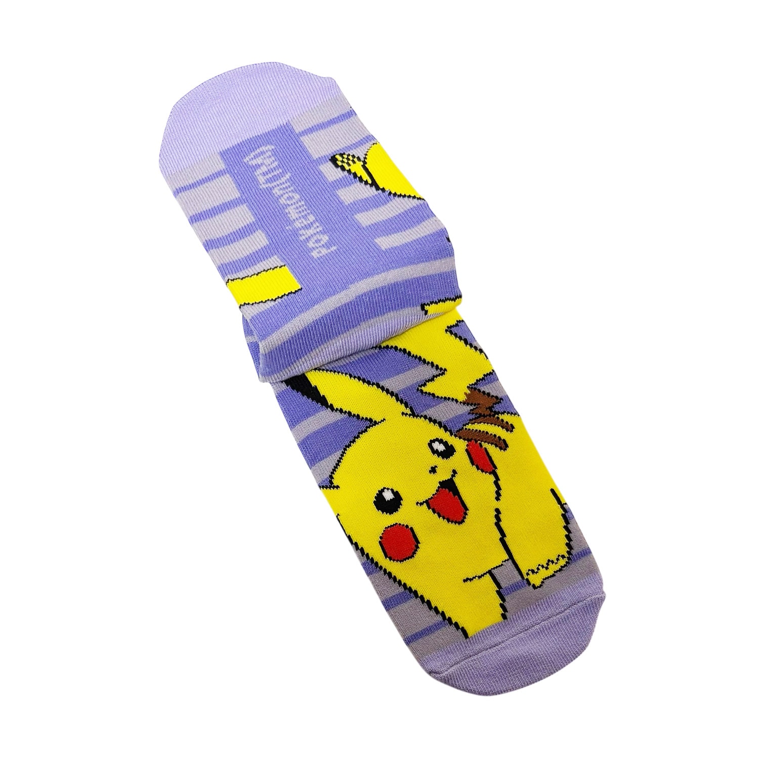 [公式] メーカー直営 ポケットモンスター キャラックス（ジュニア靴下）ピカチュウ ボーダー