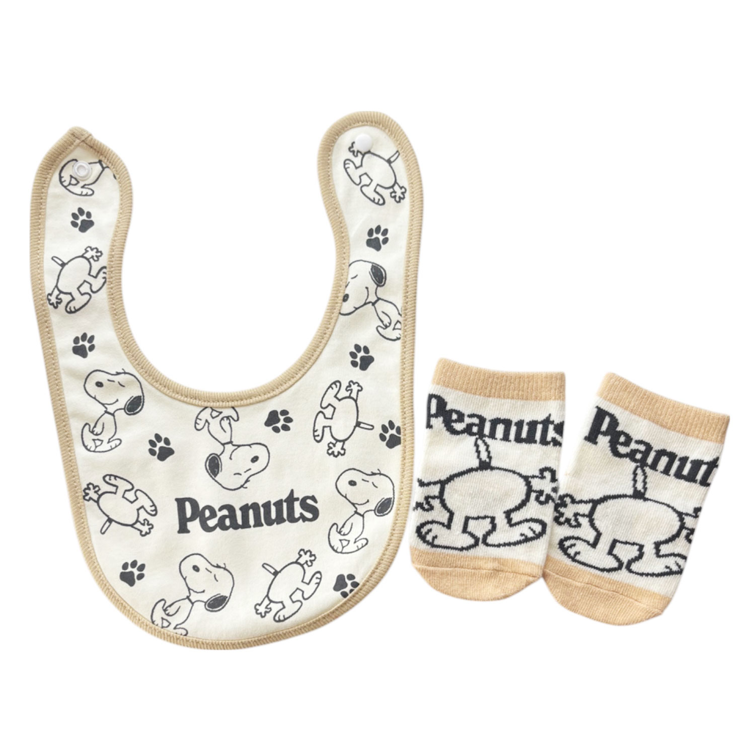 [公式] メーカー直営 PEANUTS スヌーピー ベビーセット 足あと
