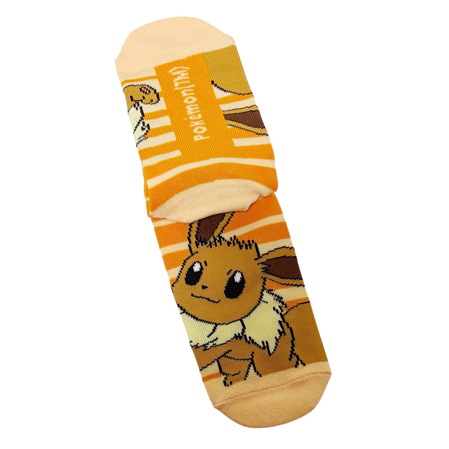 [公式] メーカー直営 ポケットモンスター キャラックス（ジュニア靴下）イーブイ ボーダー