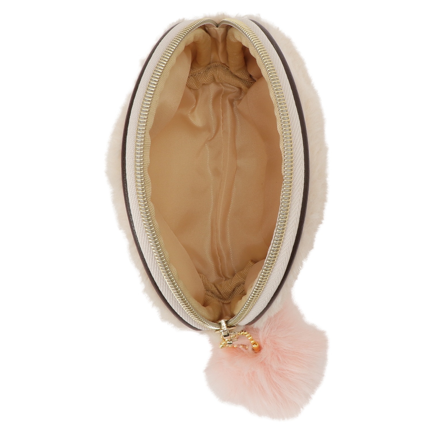 [公式]ムーミン ファーポーチ／リトルミイ　 ベージュ