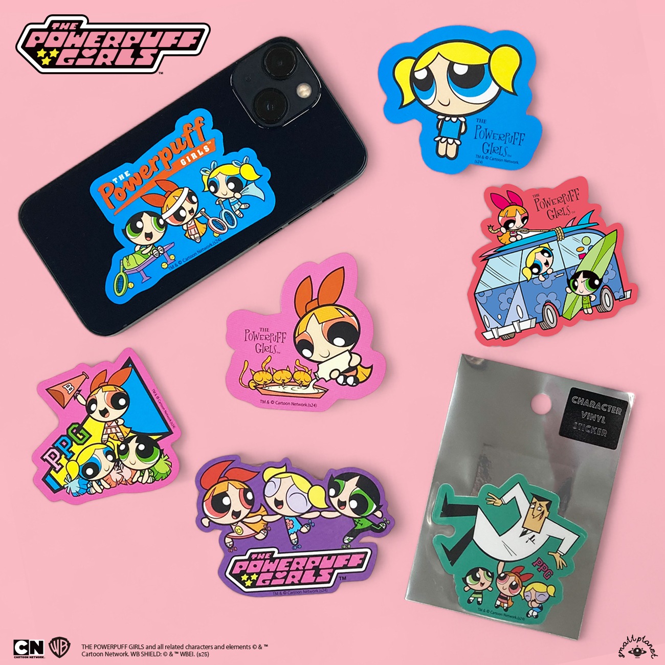 [公式] パワーパフガールズ キャラクターステッカー ローラースケート／PU