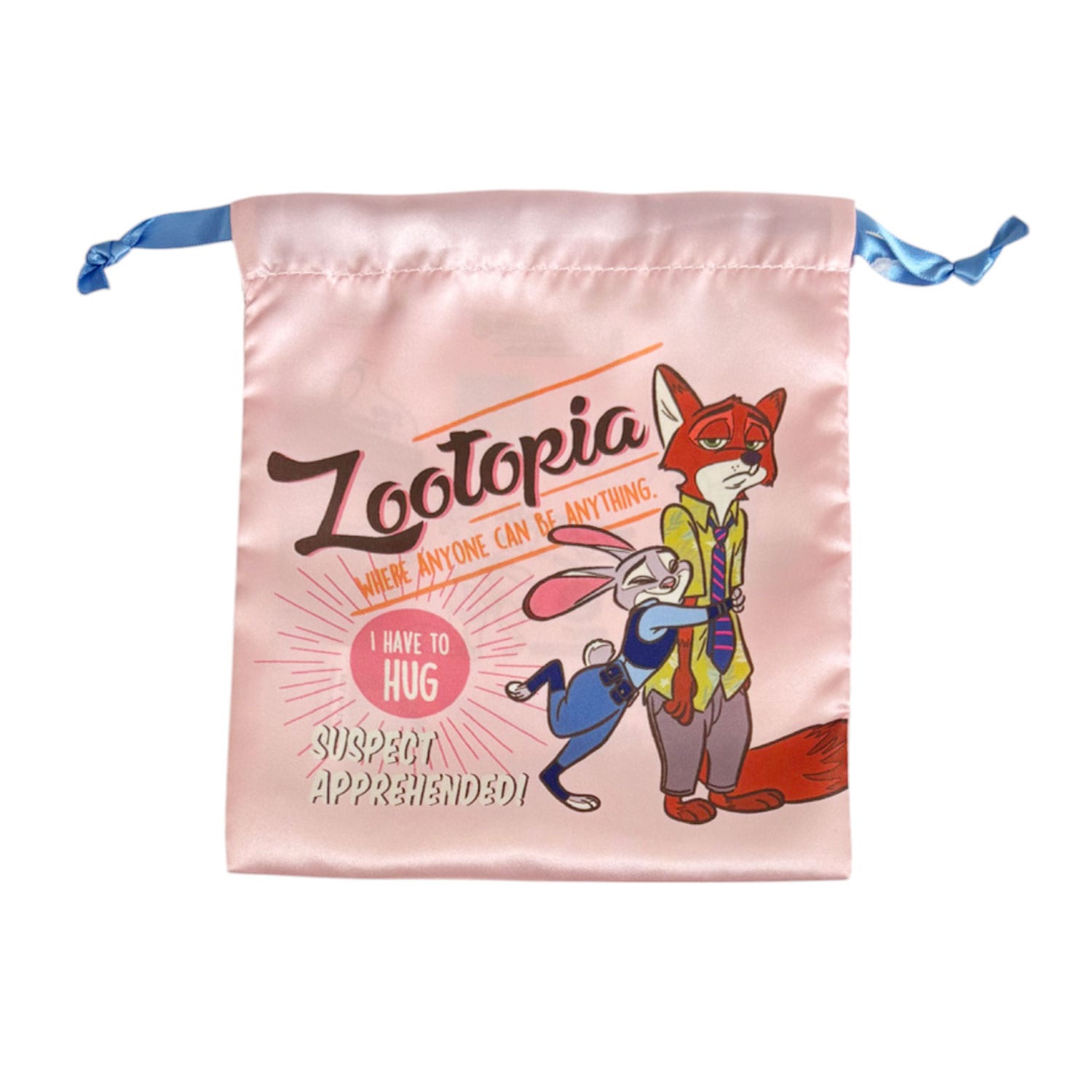 [公式] メーカー直営 ディズニー ズートピア リボン巾着 ジュディ＆ニック／ピンク