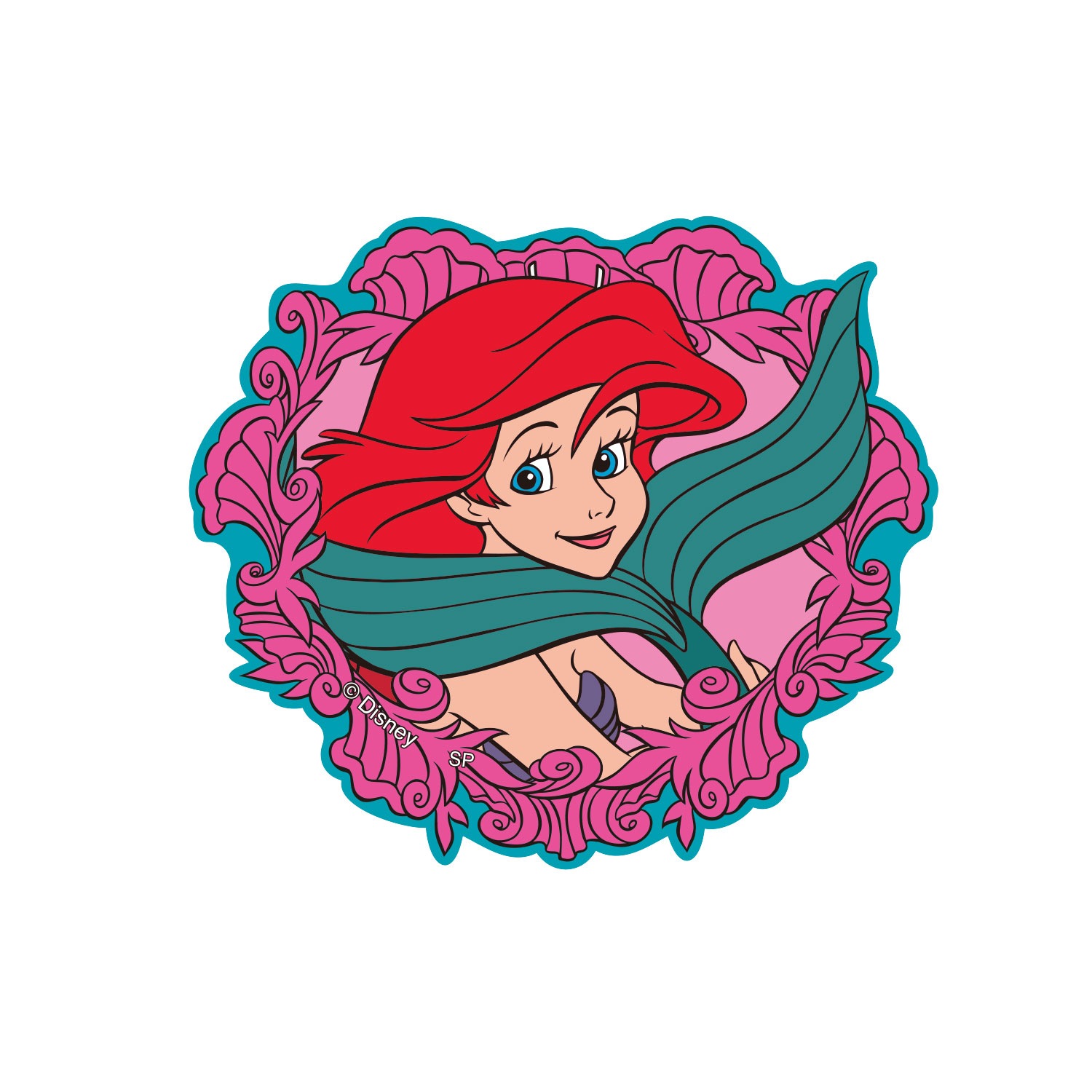公式] Disney NOSTALGICA 80Type Line Up Stickers アリエル フレーム