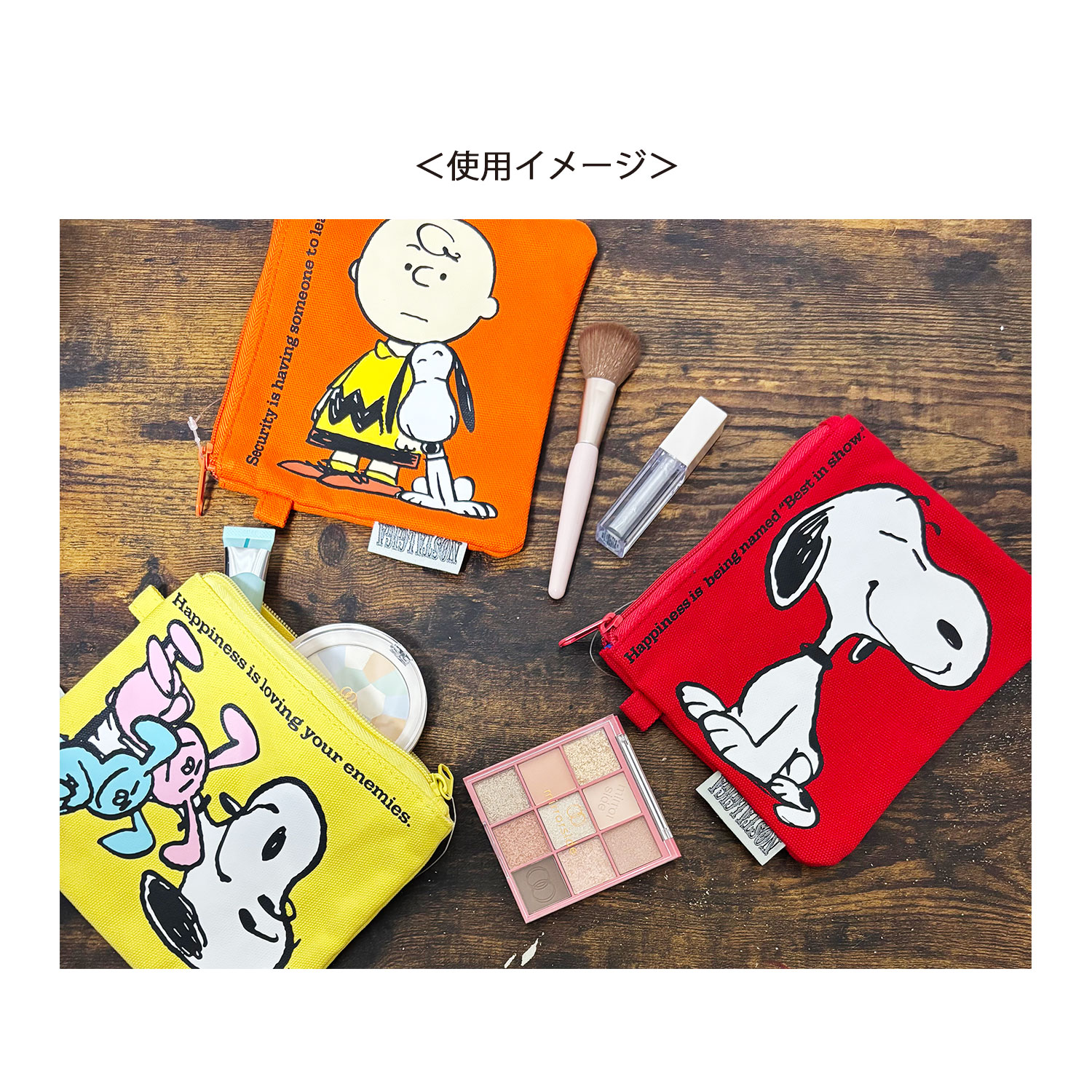 [公式] 【 PEANUTS NOSTALGICA 】 ノスタルジカ ヴィンテージ ピーナッツ カラーキャンバス ポーチ ＲＤ