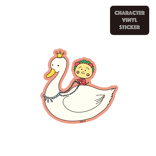 [公式] コジコジ　キャラクターステッカー　白鳥