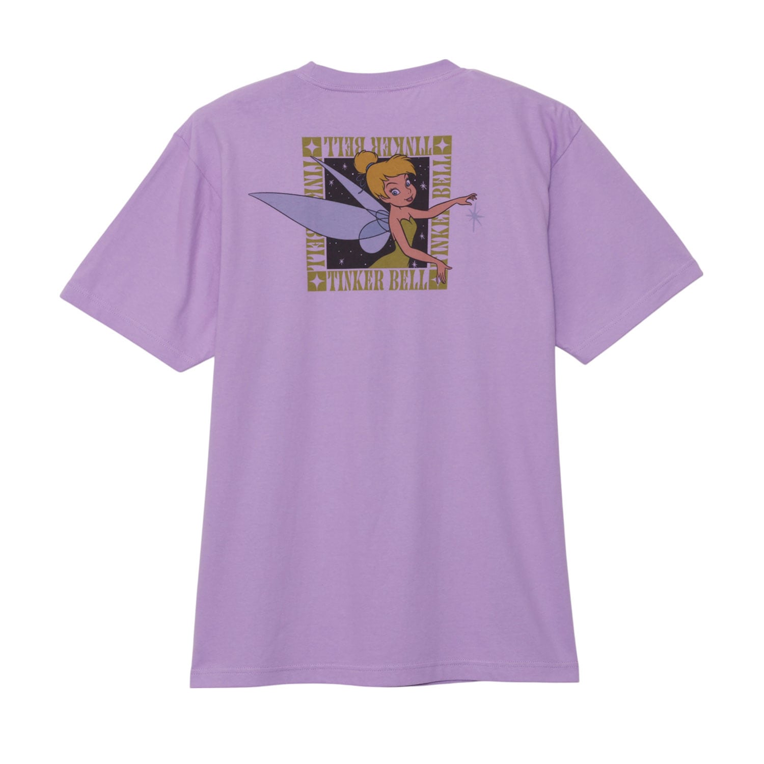 【人気キャラクター】ディズニー　Tシャツ　ティンカーベル　ラメ　パープル　XL 人気キャラクター】ディズニー Tシャツ ティンカーベル ラメ