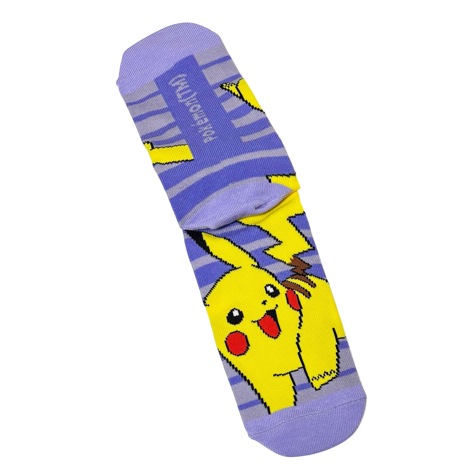 [公式] メーカー直営 ポケットモンスター キャラックス（メンズ靴下）ピカチュウ ボーダー