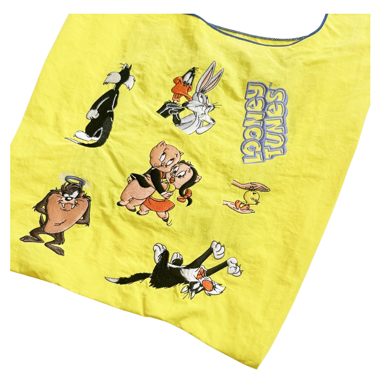[公式] LOONEY TUNES/NOSTALGICA（ルーニー・テューンズ/ノスタルジカ）刺繍エコバッグ ルーニー・テューンズ イエロー