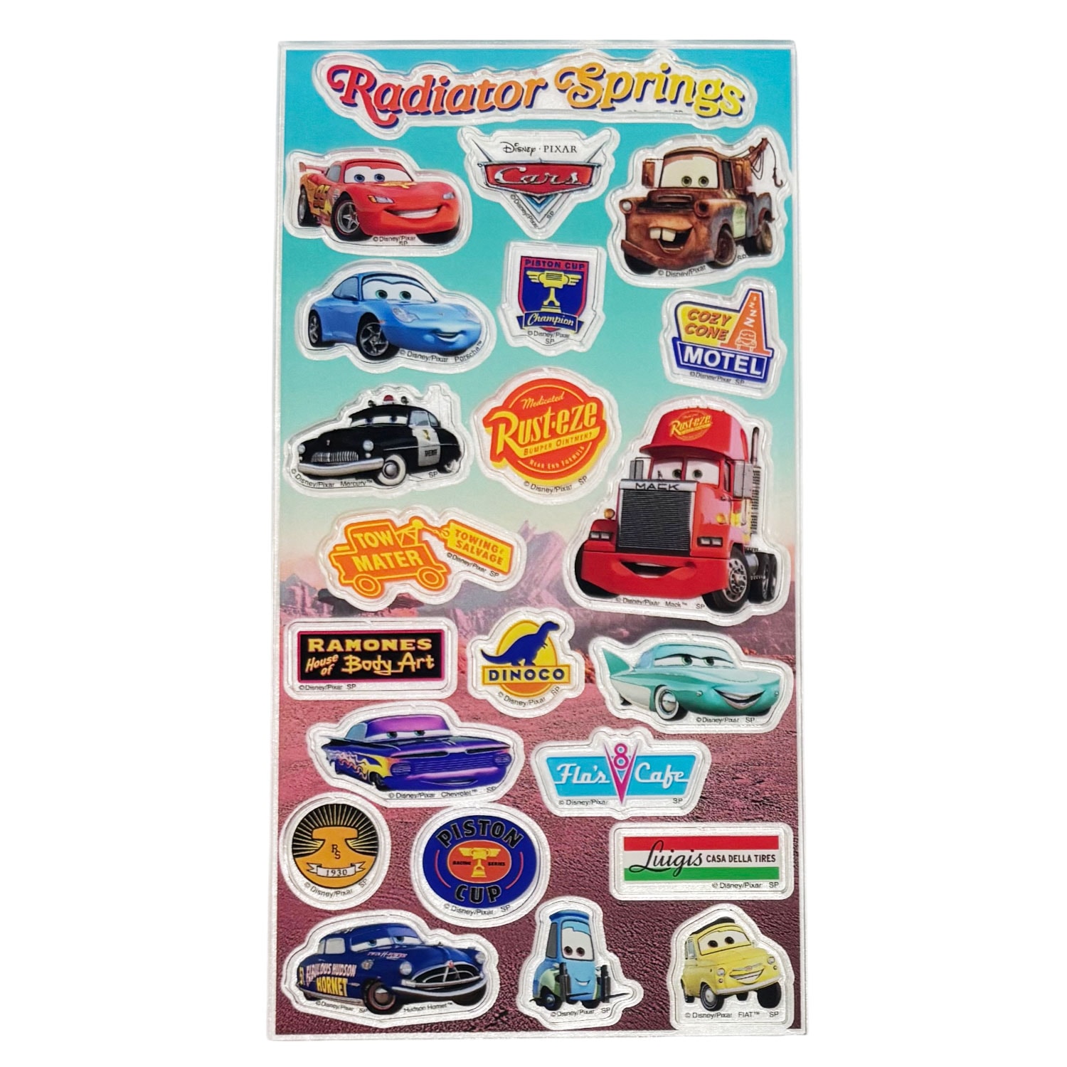 [公式] メーカー直営 ディズニー/ピクサー カーズ アクリルステッカー ラジエーター・スプリングス