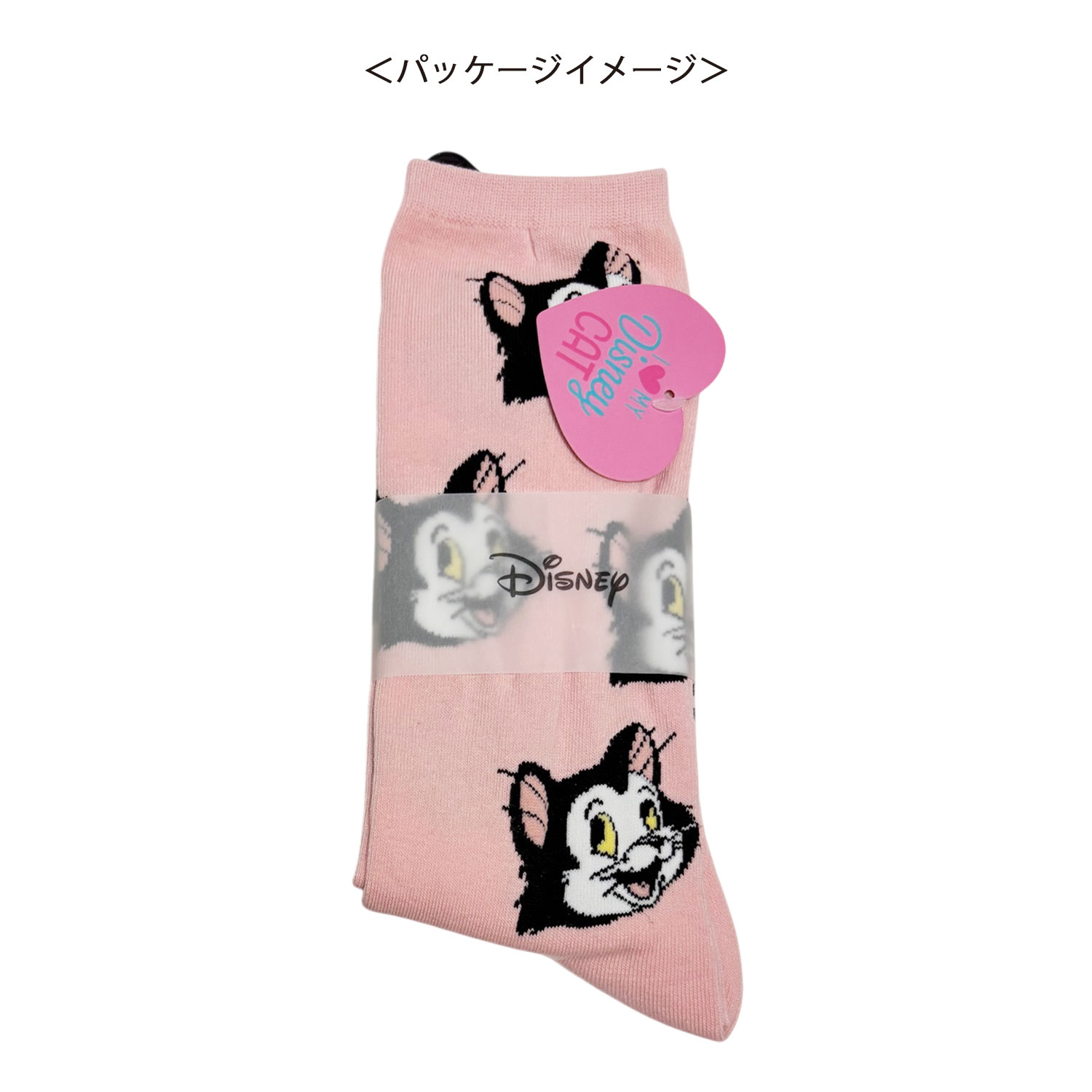[公式] メーカー直営 ディズニー キャット＆ドッグ パターンソックス フィガロ