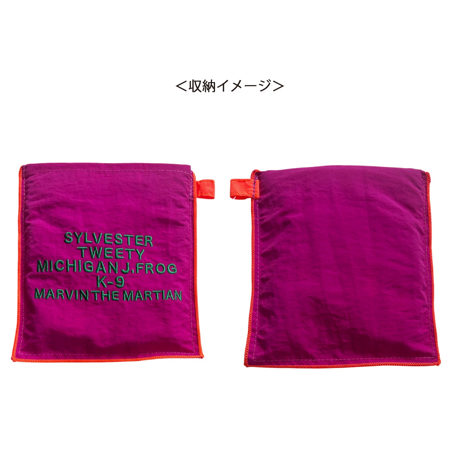 [公式] LOONEY TUNES/NOSTALGICA（ルーニー・テューンズ/ノスタルジカ）刺繍エコバッグ ルーニー・テューンズ グリーン