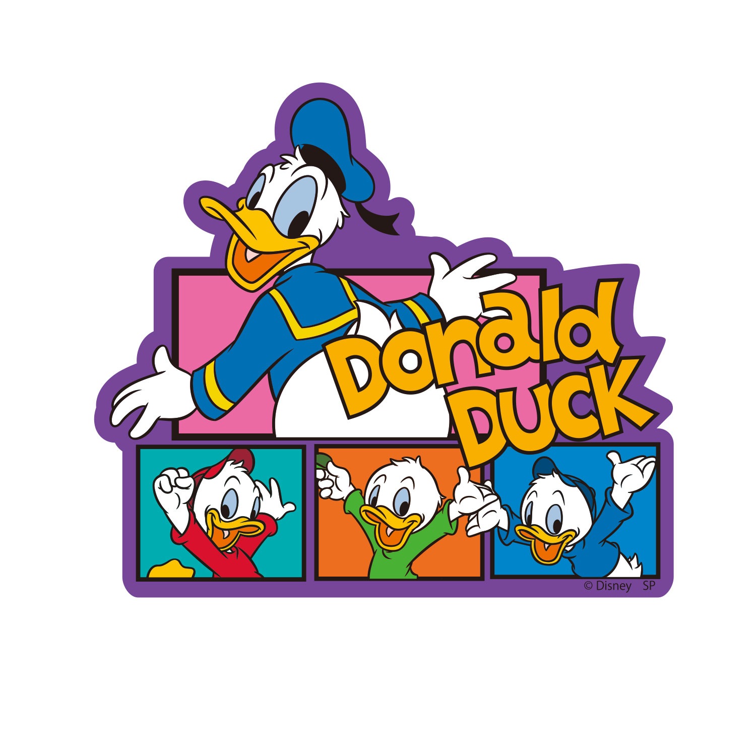 ディズニー キャラクターステッカー ドナルド&ヒューデュールー