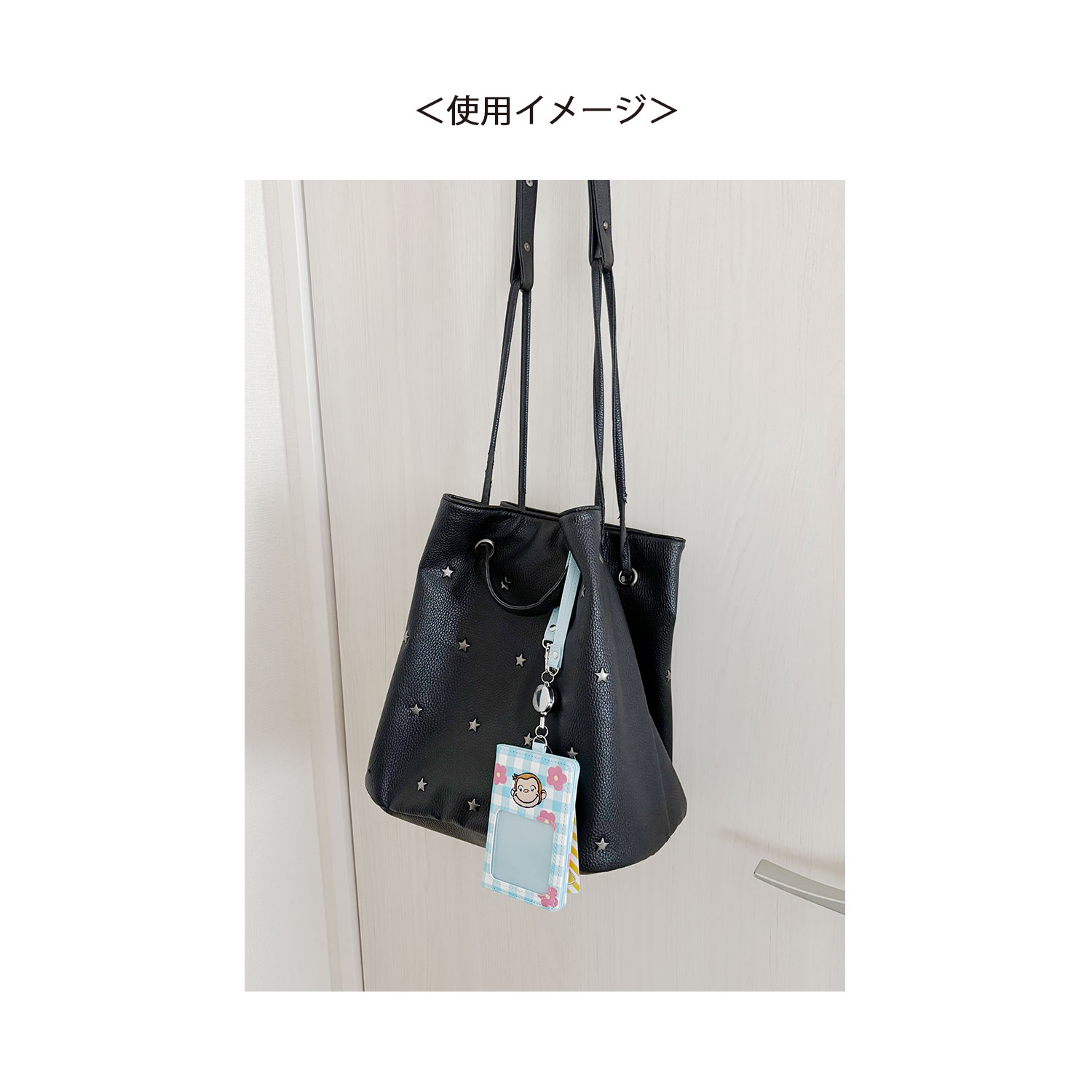 [公式] メーカー直営 おさるのジョージ パスケース フラワー