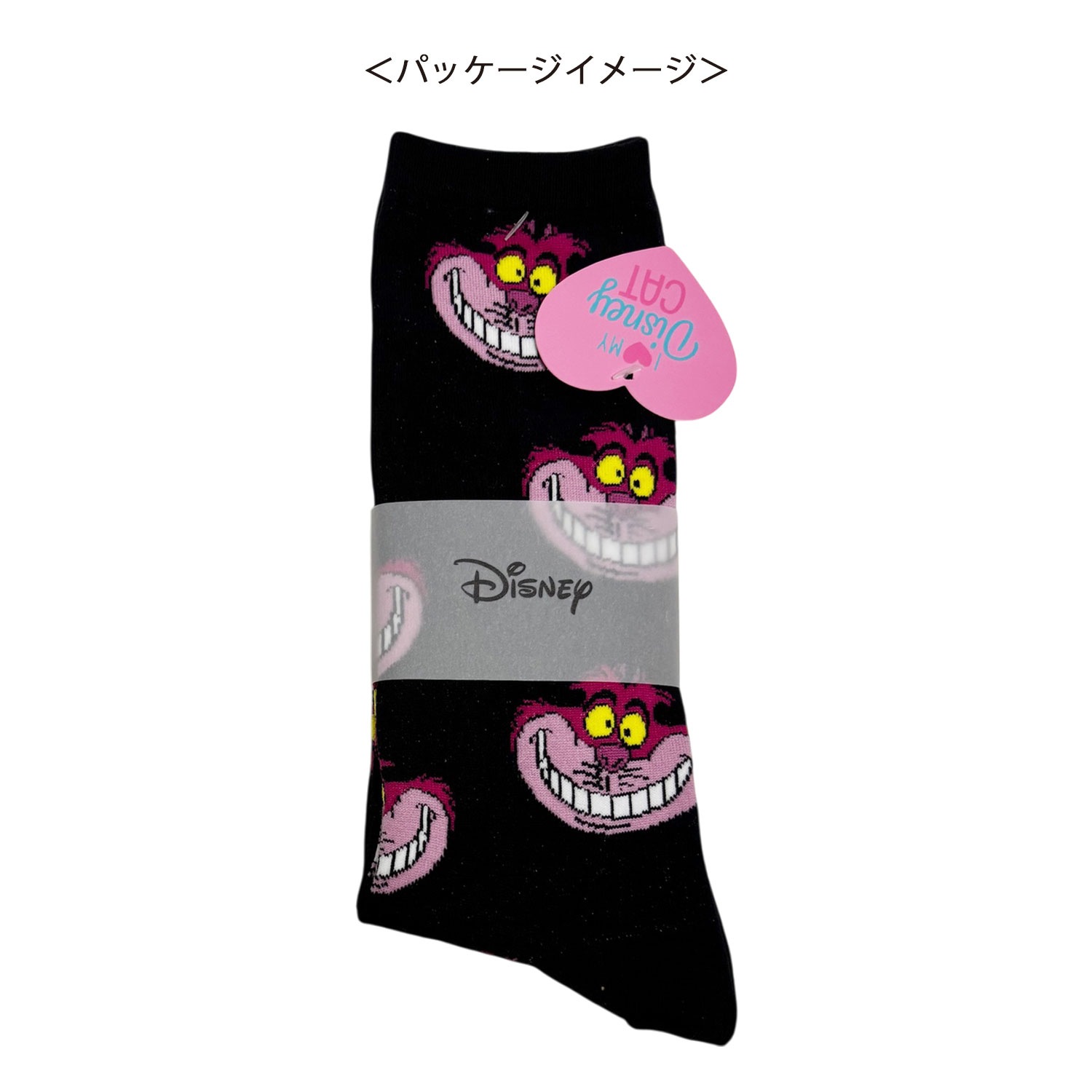 [公式] メーカー直営 ディズニー キャット＆ドッグ パターンソックス チェシャ猫