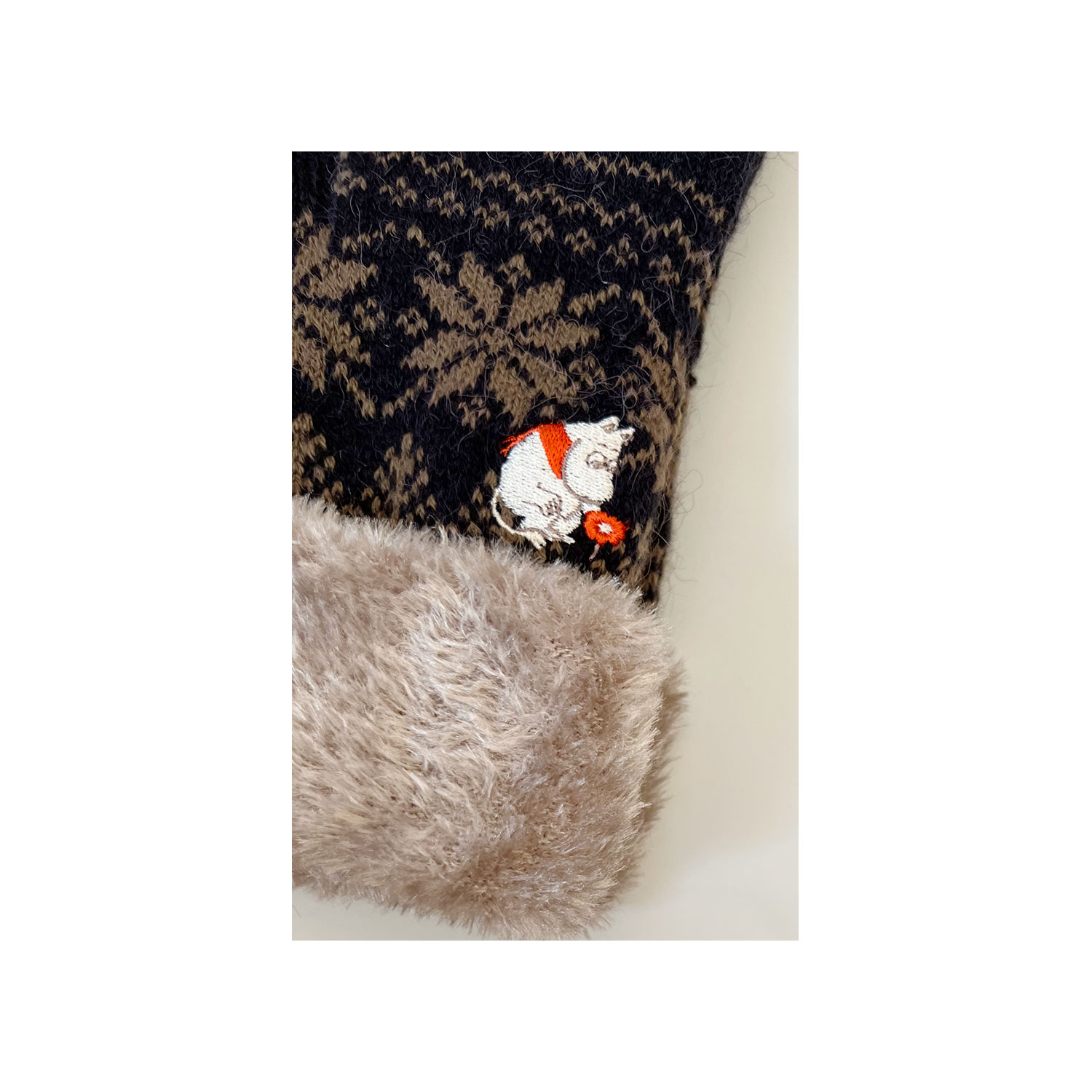 [公式]ムーミン ワンポイント刺繍 スマホ対応 手袋 / ムーミン フラワー