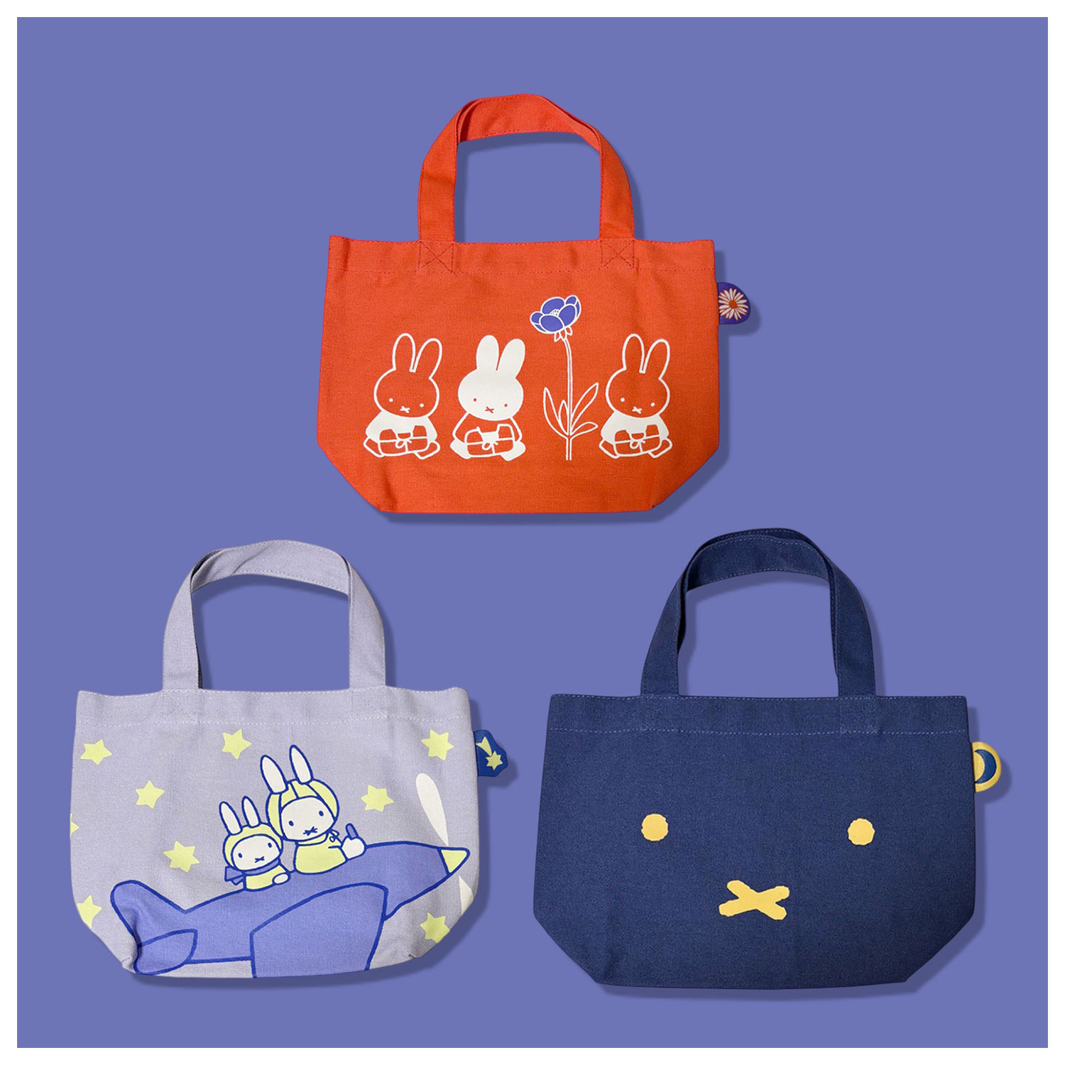 [公式] メーカー直営 ディック・ブルーナ カラーマチ付きバッグ  フラワー レッド