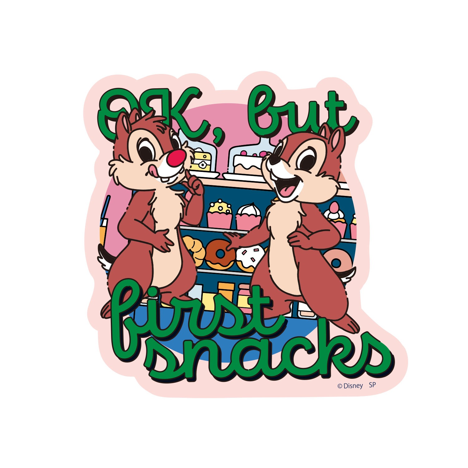 ディズニー キャラクターステッカー チップ＆デール スナック